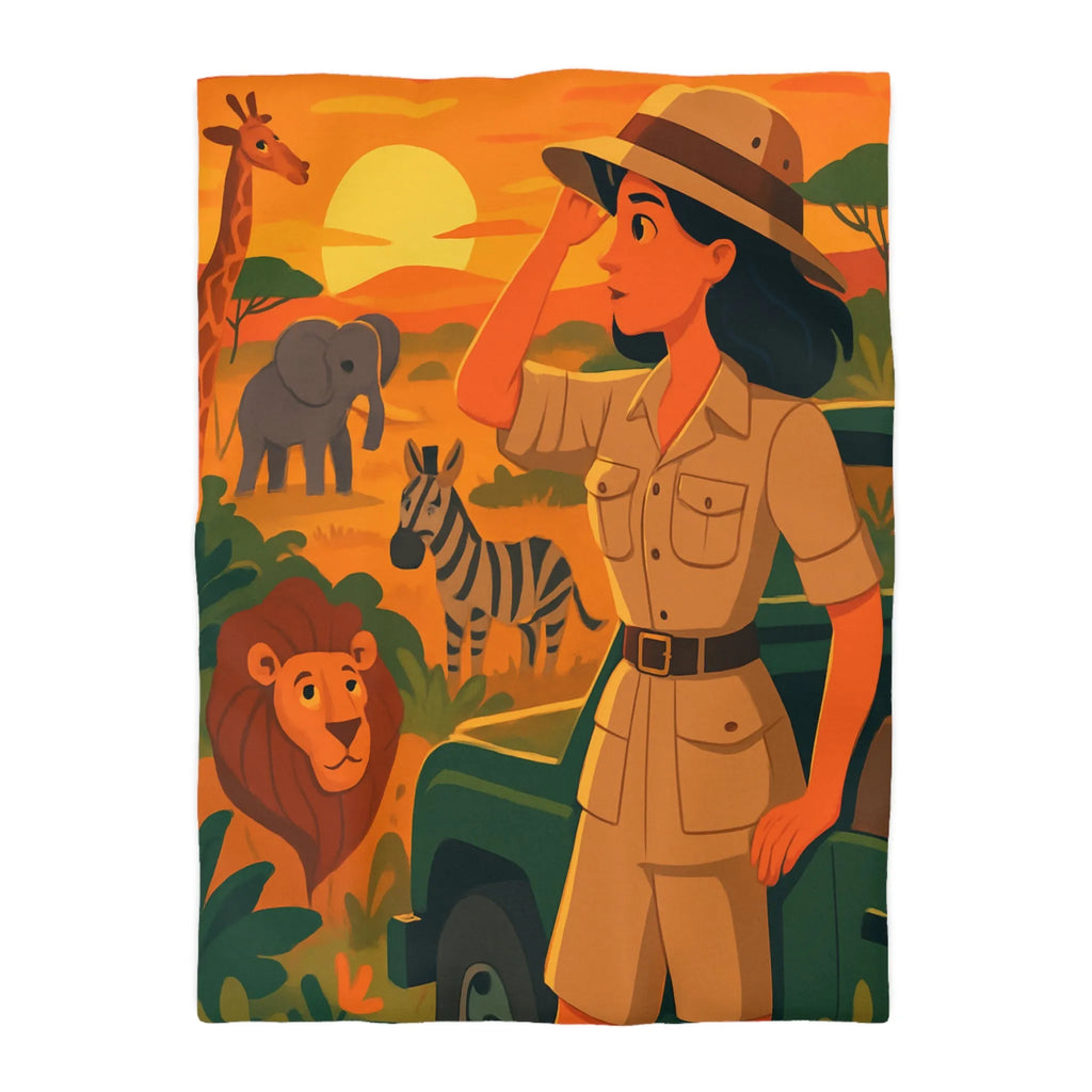 Explorez le safari africain au coucher du soleil avec des animaux majestueux et un guide expert