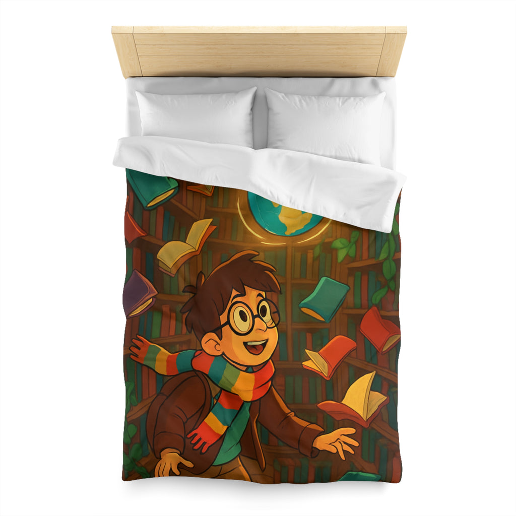 Housse de Couette Microfibre Motif Créatif Original Style Contemporain Chambre Élégante