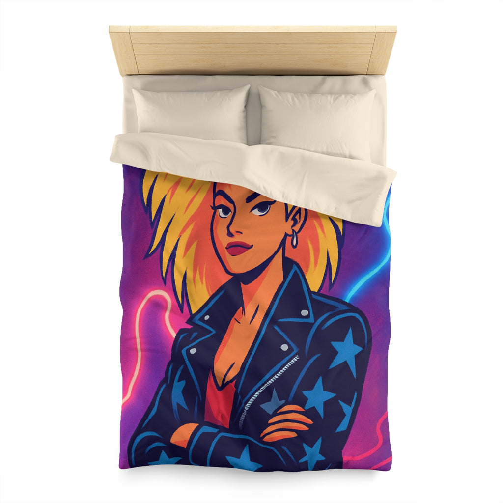 Housse de Couette Microfibre Design Artistique Moderne Décoration Chambre Confort Premium