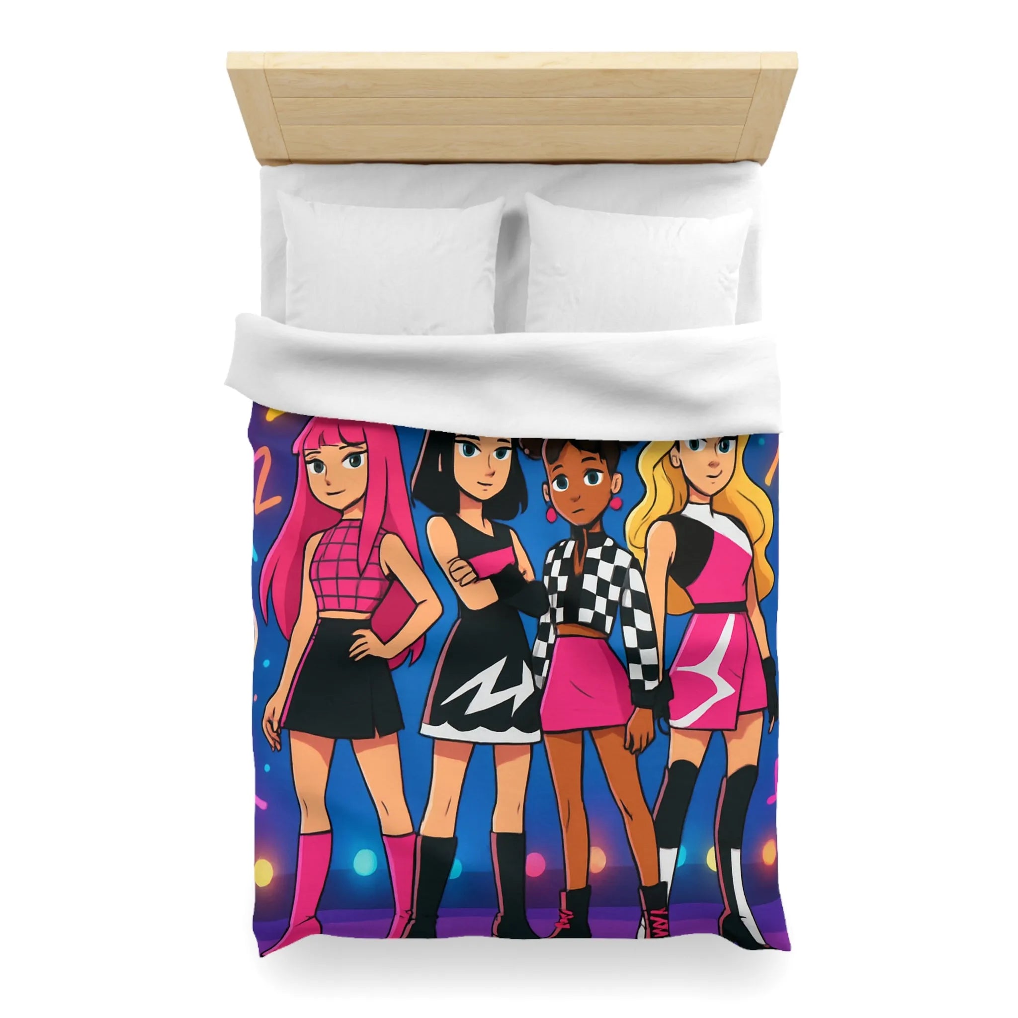 Housse de couette colorée avec un design moderne et des motifs géométriques éclatants