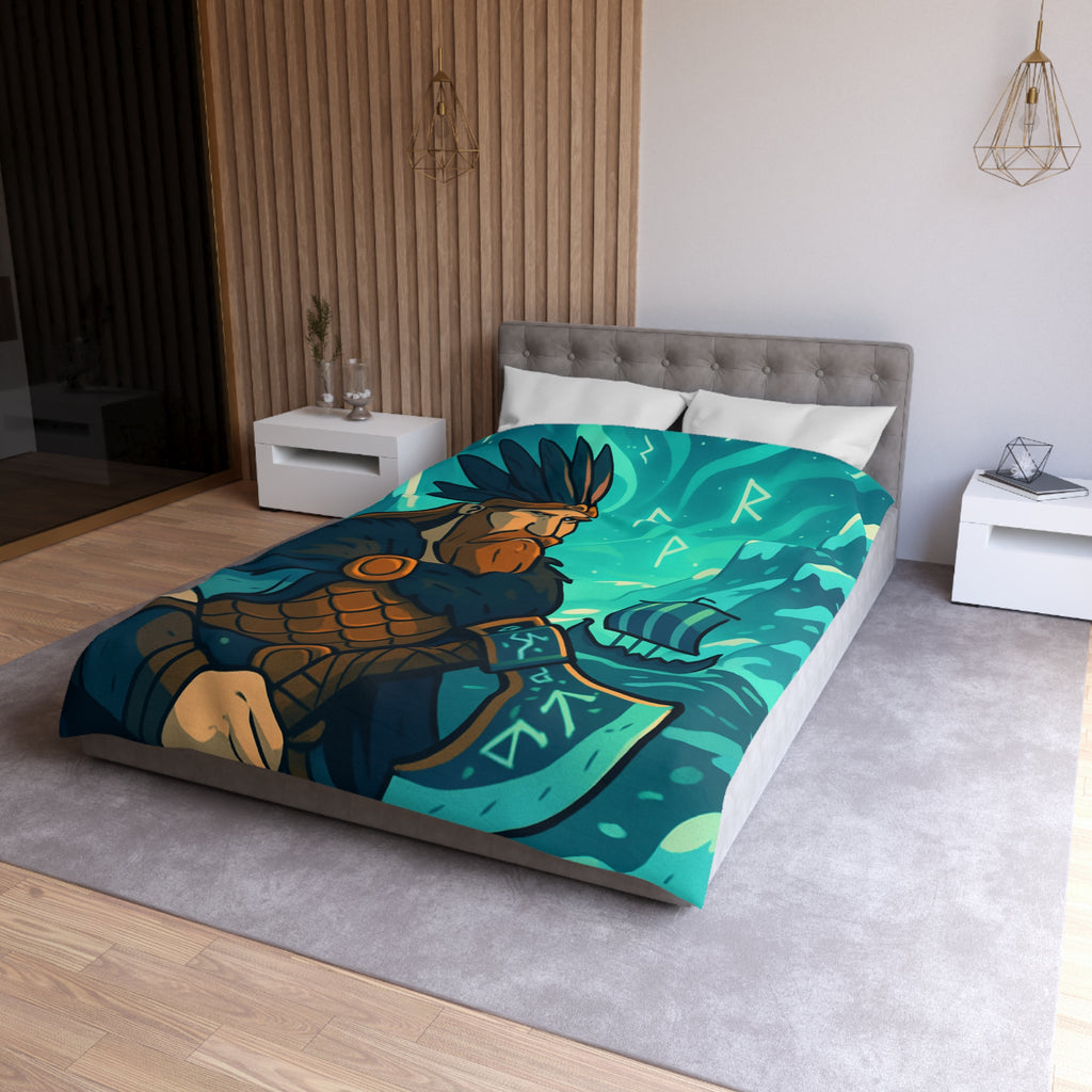 Housse de Couette Microfibre Illustration Unique Design Moderne Décoration Intérieure Raffinée