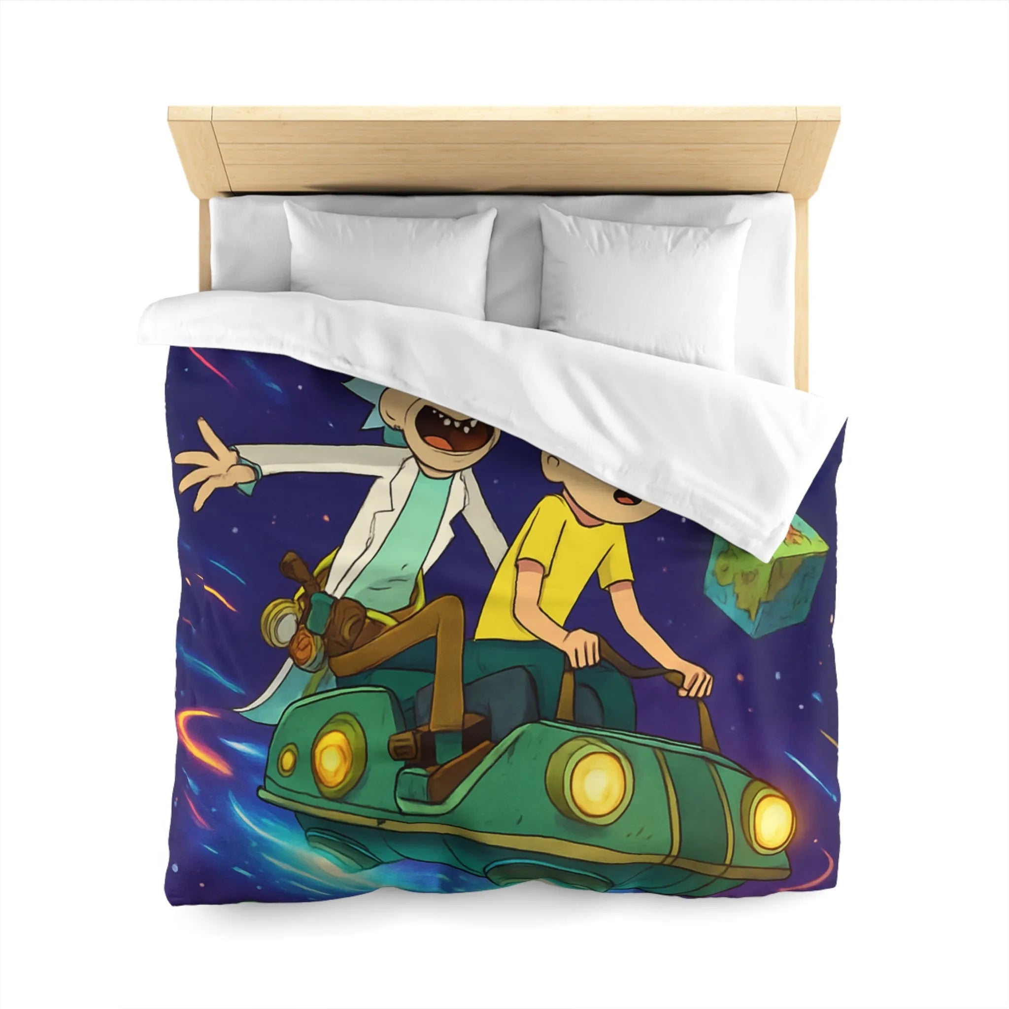 Housse de Couette Microfibre Art Graphique Contemporain Style Décoratif Chambre Tendance