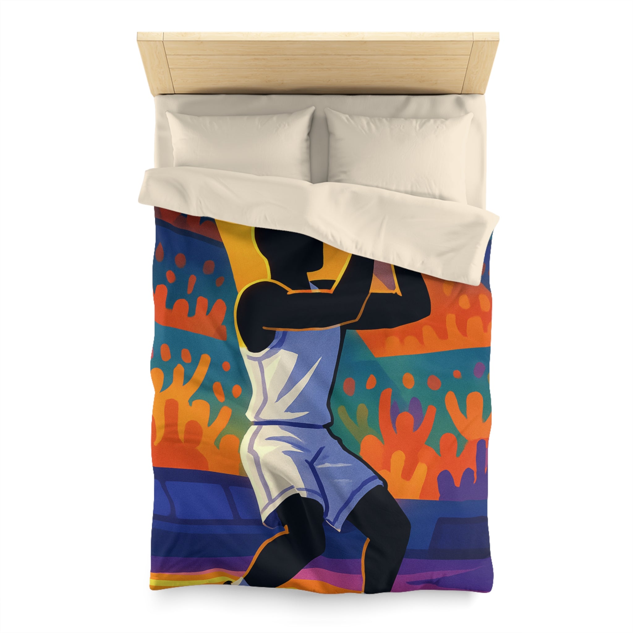 Housse de Couette Microfibre Illustration Unique Design Moderne Décoration Intérieure Raffinée