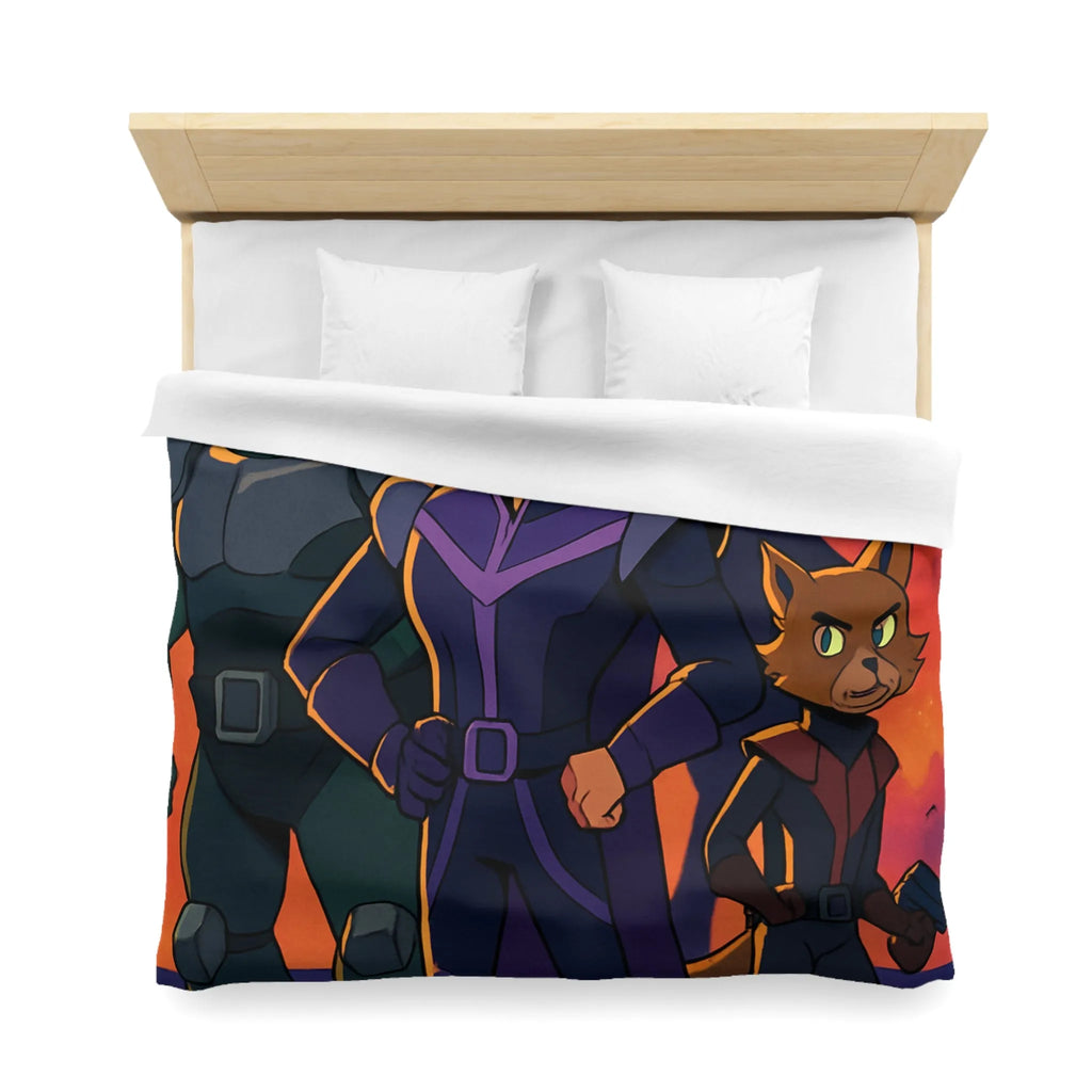 Housse de Couette Microfibre Art Graphique Contemporain Style Décoratif Chambre Tendance