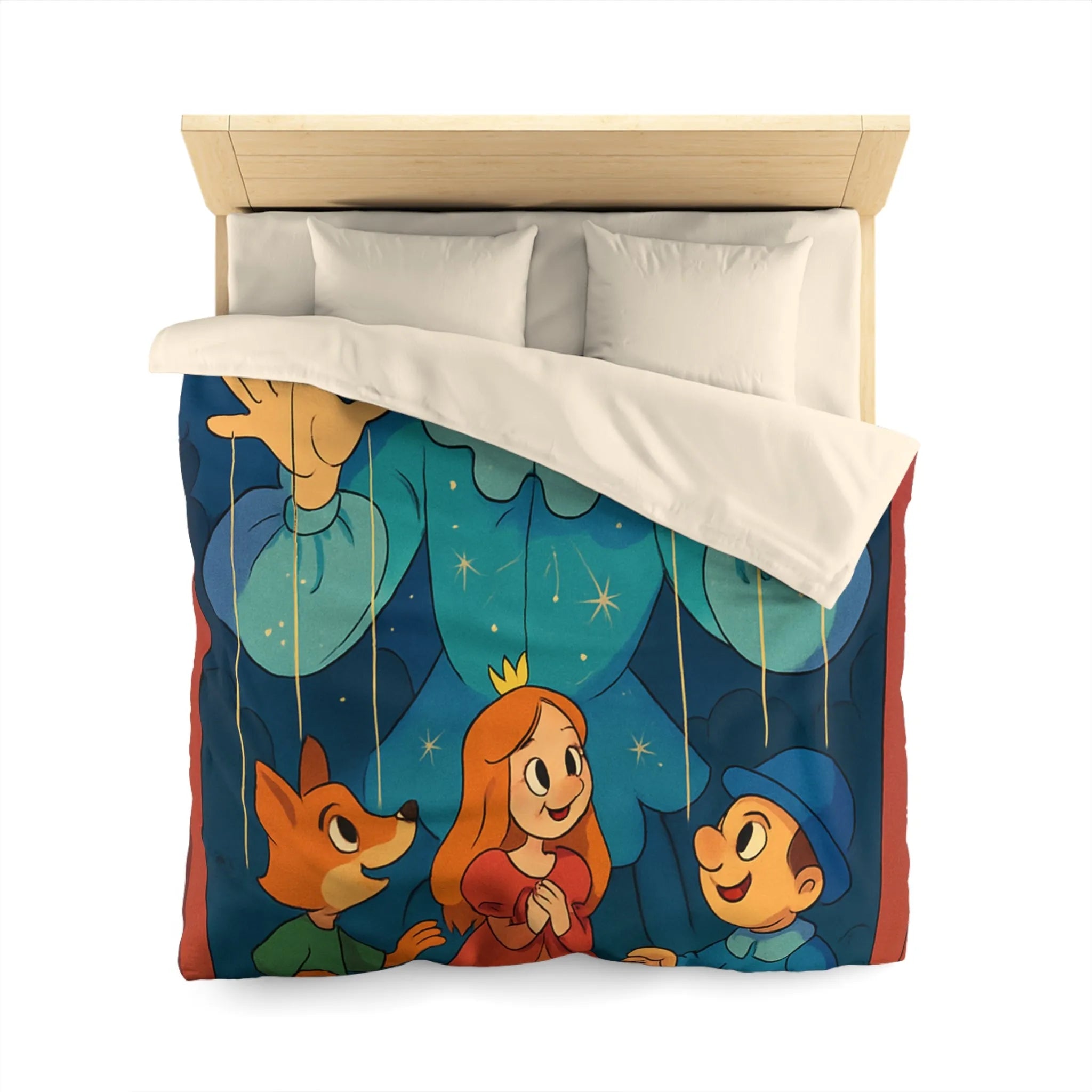 Housse de couette marionnette: spectacle enchanté de nuit étoilée pour enfants rêveurs