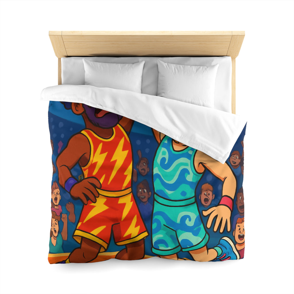 Housse de Couette Microfibre Illustration Unique Design Moderne Décoration Intérieure Raffinée