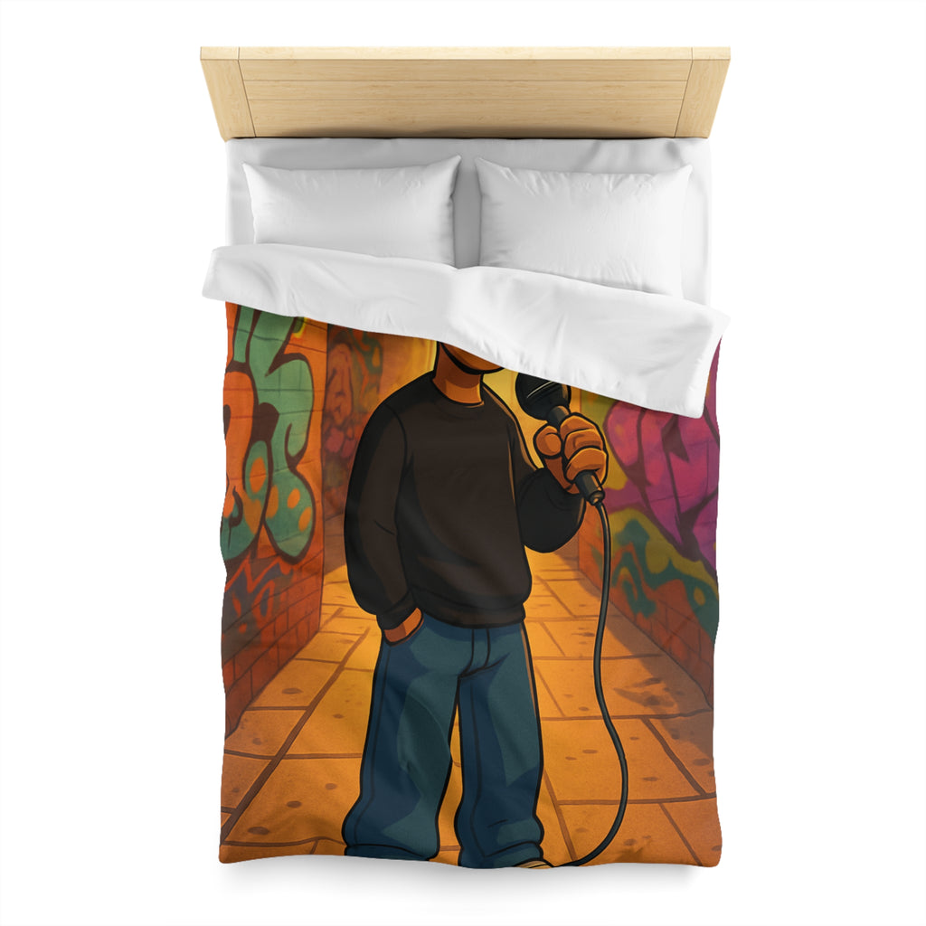 Housse de Couette Microfibre Design Artistique Moderne Décoration Chambre Confort Premium