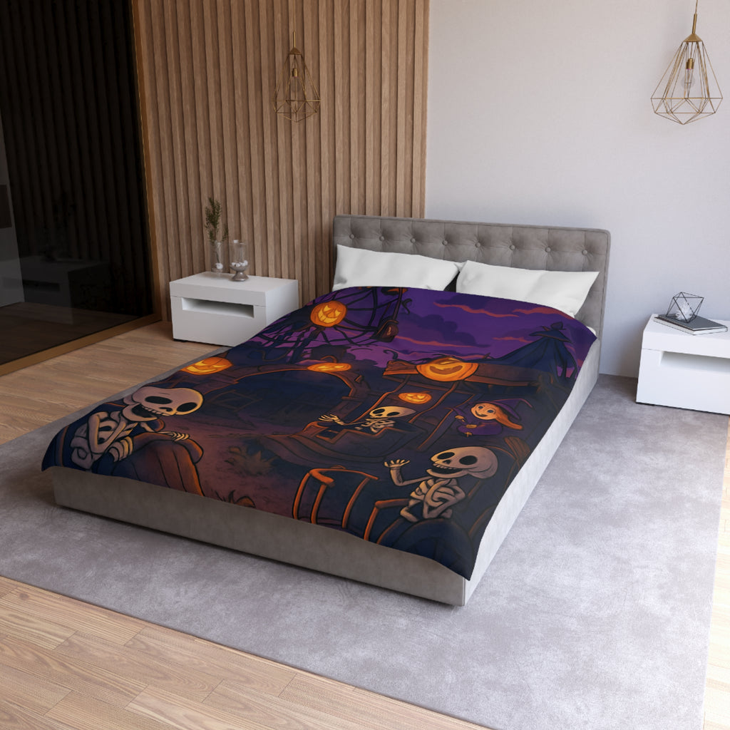 Housse de Couette Microfibre Motif Créatif Original Style Contemporain Chambre Élégante