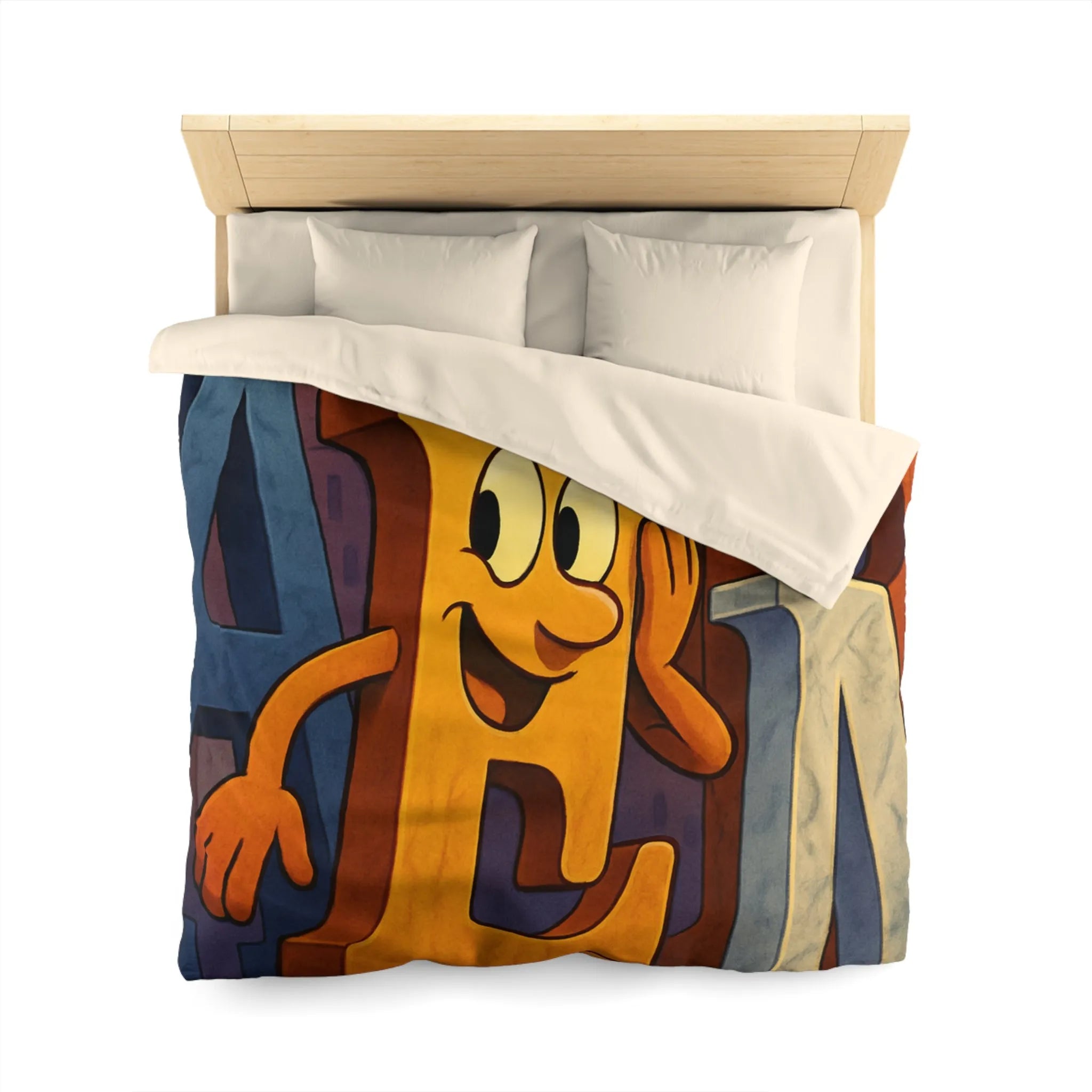 Housse de Couette Microfibre Art Graphique Contemporain Style Décoratif Chambre Tendance