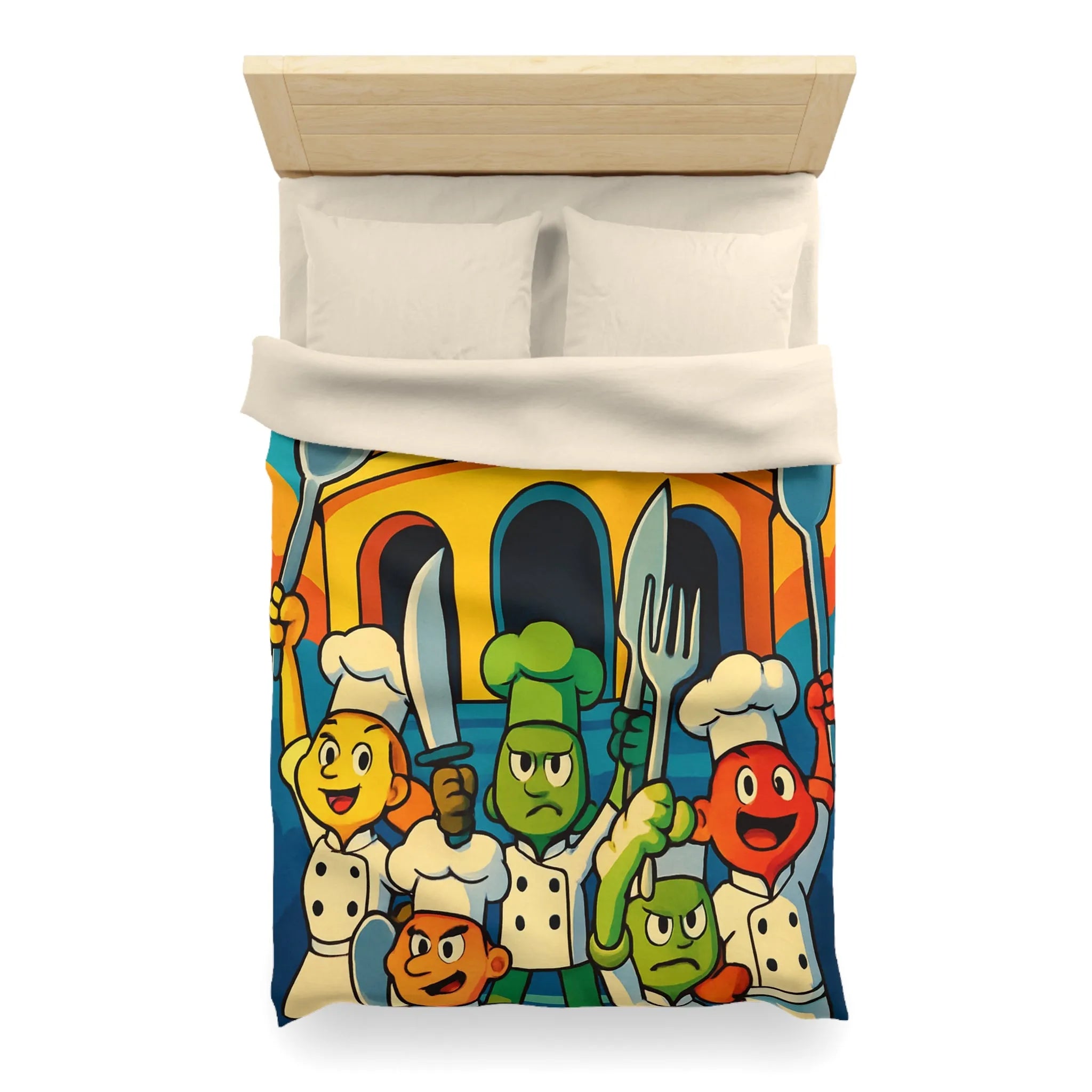 Housse de Couette Microfibre Art Graphique Contemporain Style Décoratif Chambre Tendance