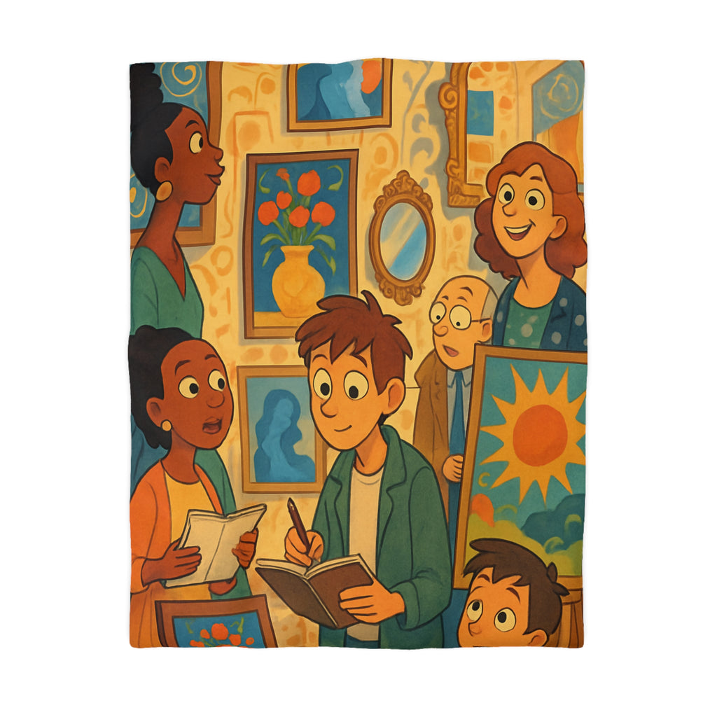 Housse de Couette Microfibre Design Artistique Moderne Décoration Chambre Confort Premium