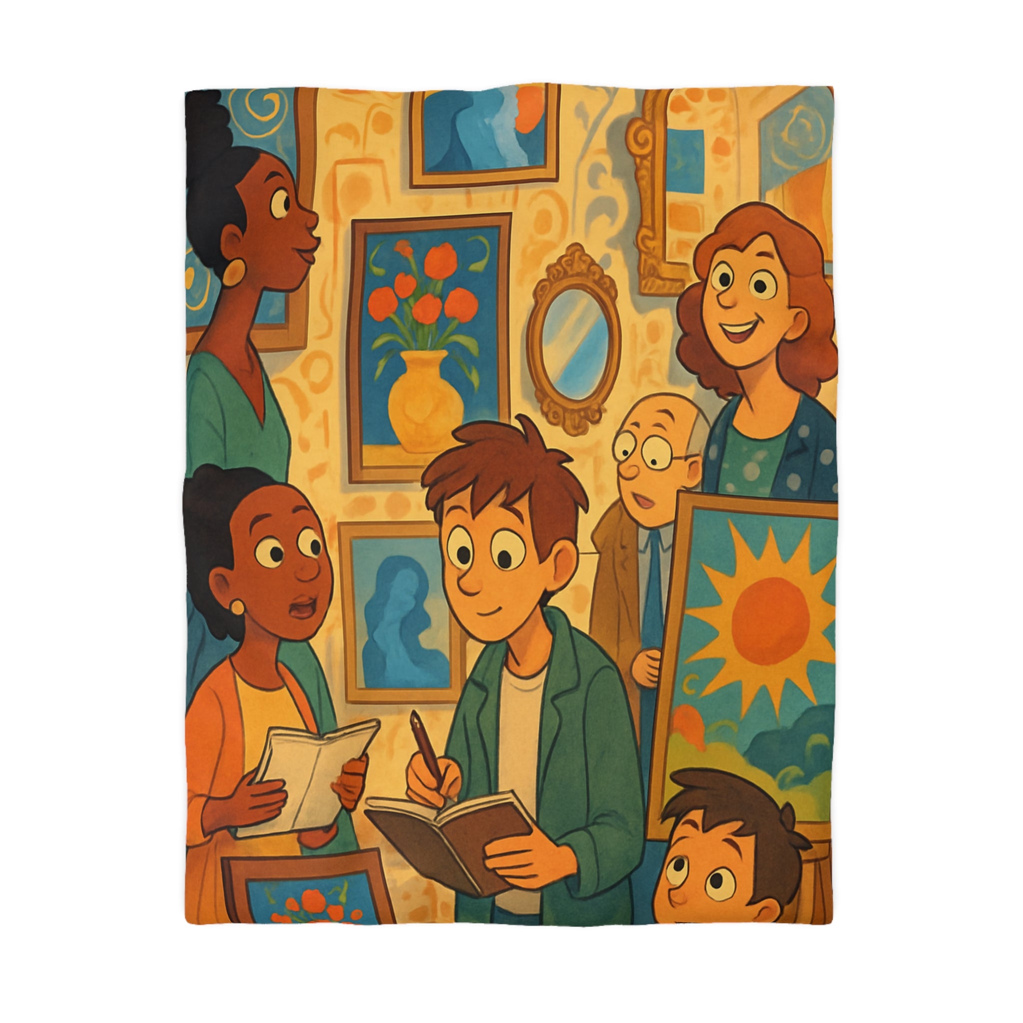 Housse de Couette Microfibre Design Artistique Moderne Décoration Chambre Confort Premium