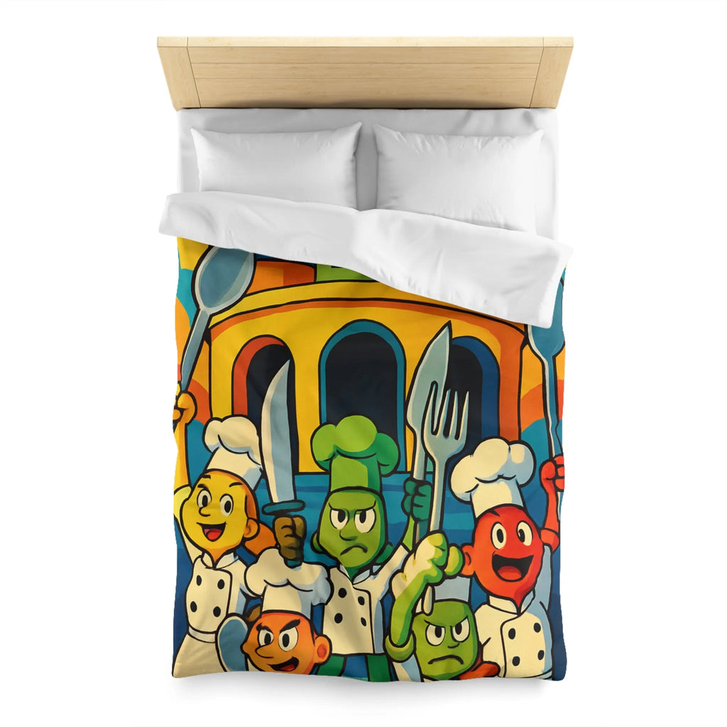 Housse de Couette Microfibre Art Graphique Contemporain Style Décoratif Chambre Tendance