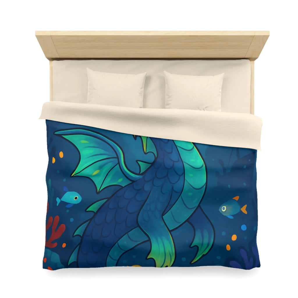 Fantastique Dragon Marin et Poissons Exotiques dans une Scène Océanique Enchantée