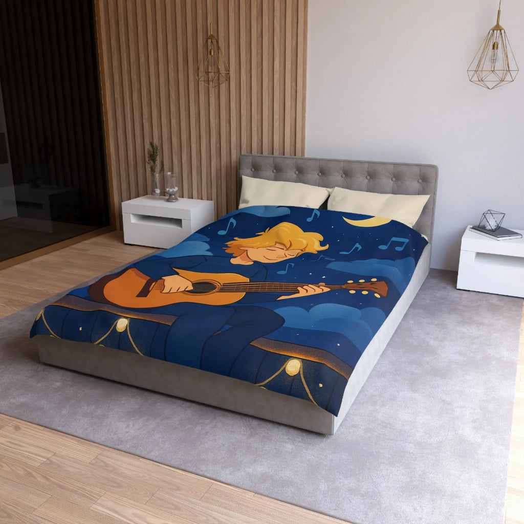 Housse de Couette Microfibre Art Graphique Contemporain Style Décoratif Chambre Tendance