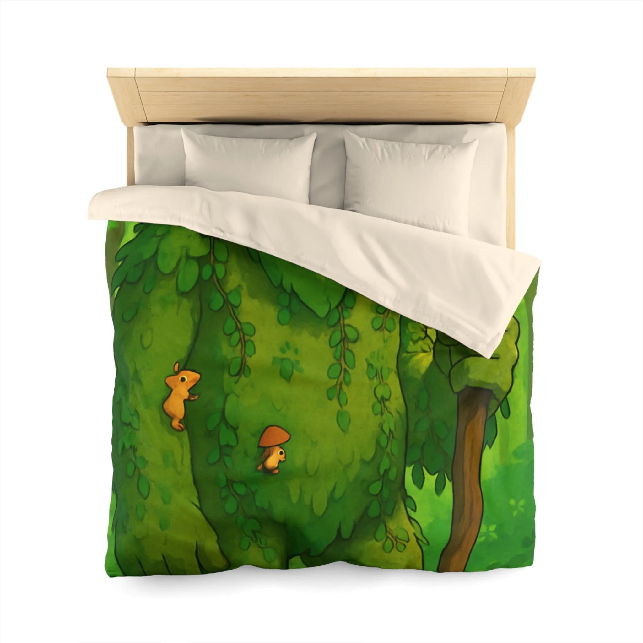 Housse de Couette Enchantée avec Géant Végétal et Forêt de Rêve pour Enfants Héritage