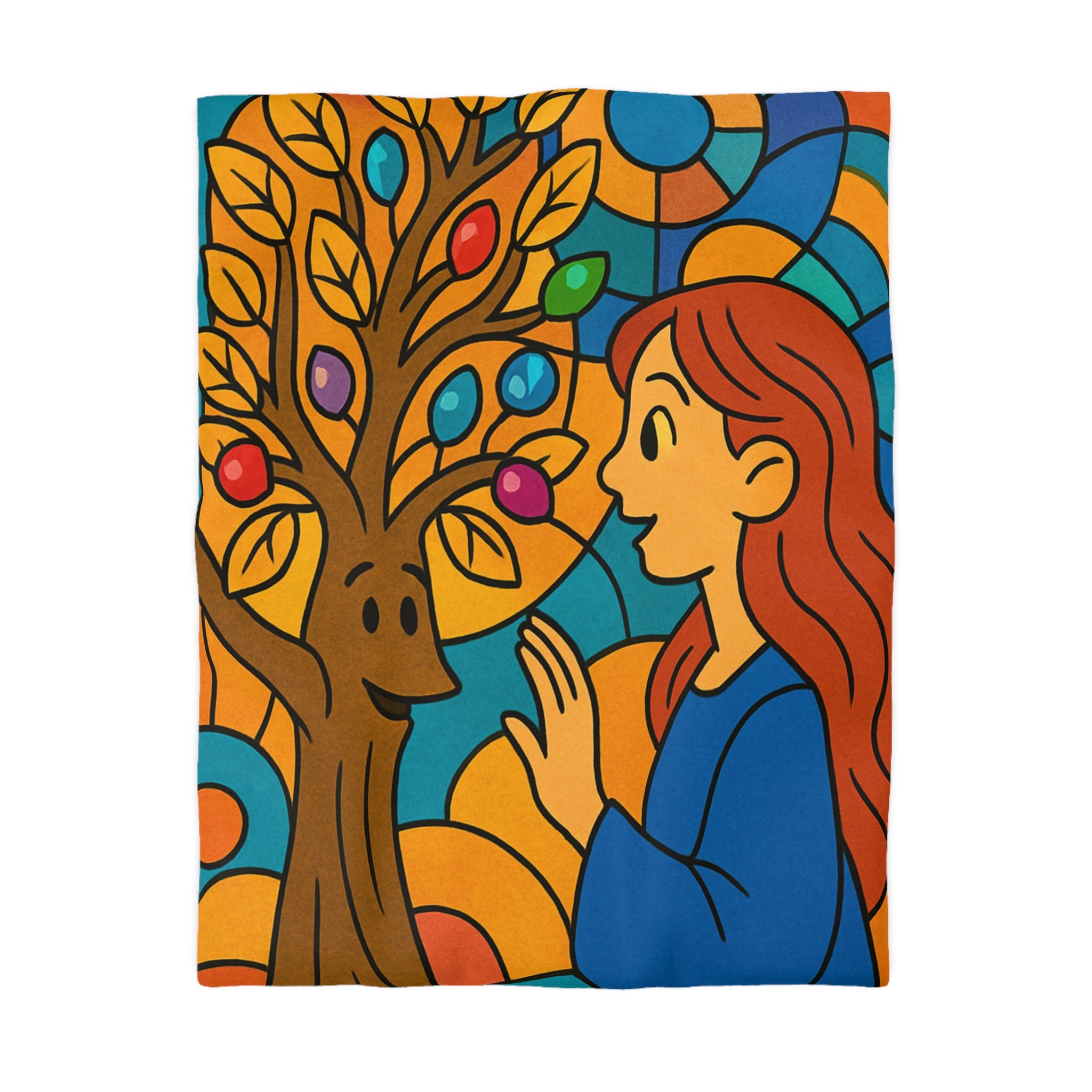 Housse de Couette Microfibre Illustration Unique Design Moderne Décoration Intérieure Raffinée