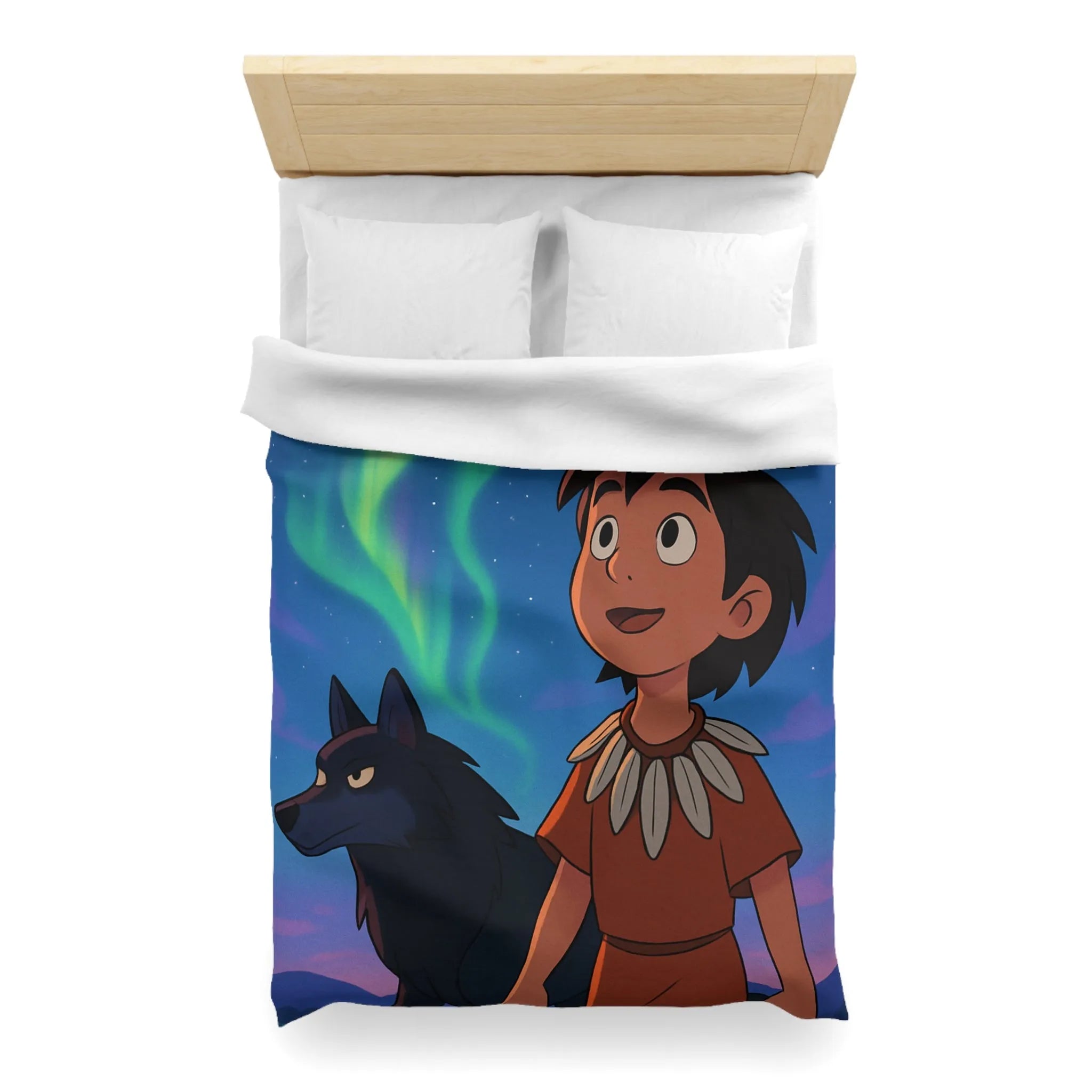 Housse de Couette Microfibre Art Graphique Contemporain Style Décoratif Chambre Tendance