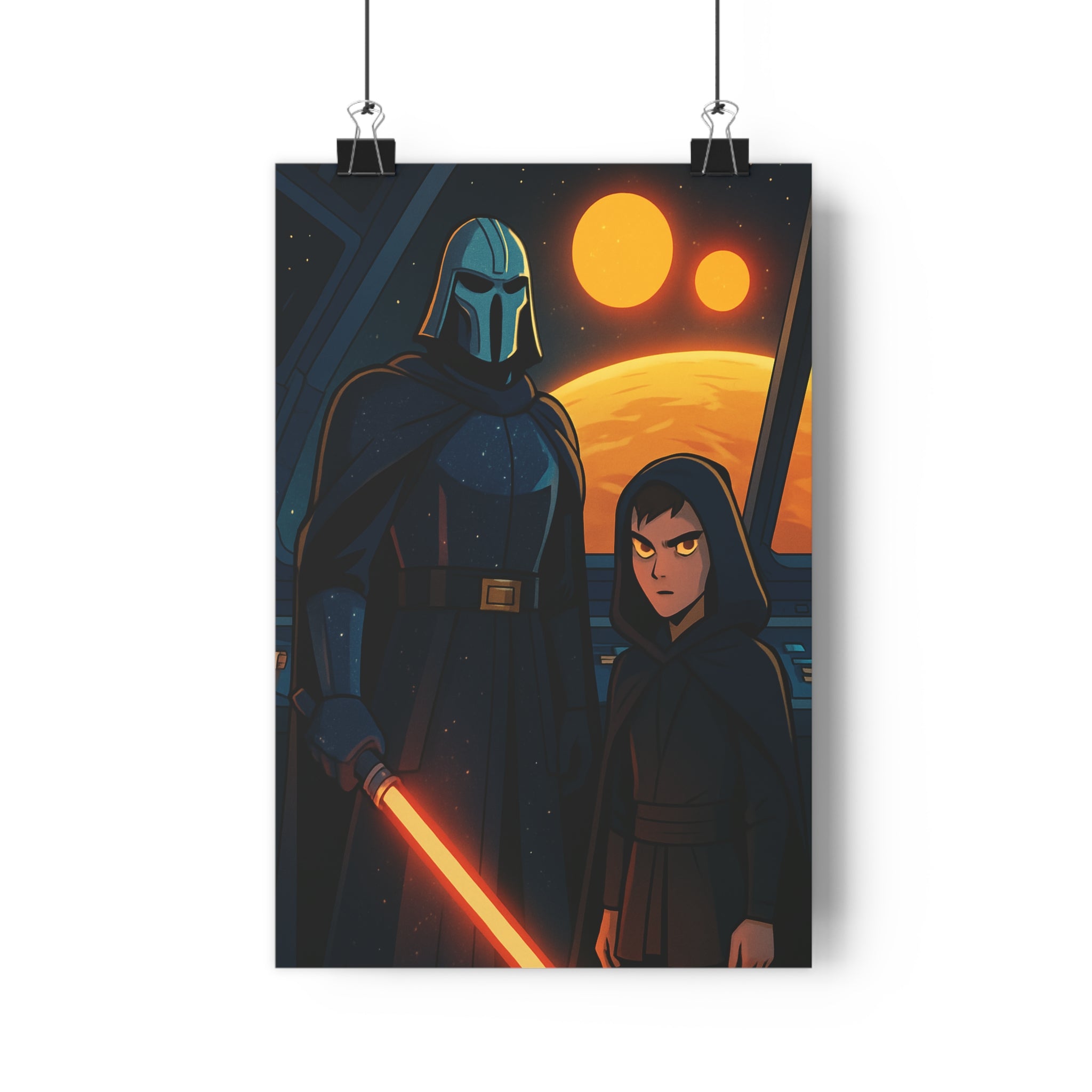 Poster décoratif mystérieux épique sombre rouge noir technologique chambre salon ambiance interstellaire qualité qualité