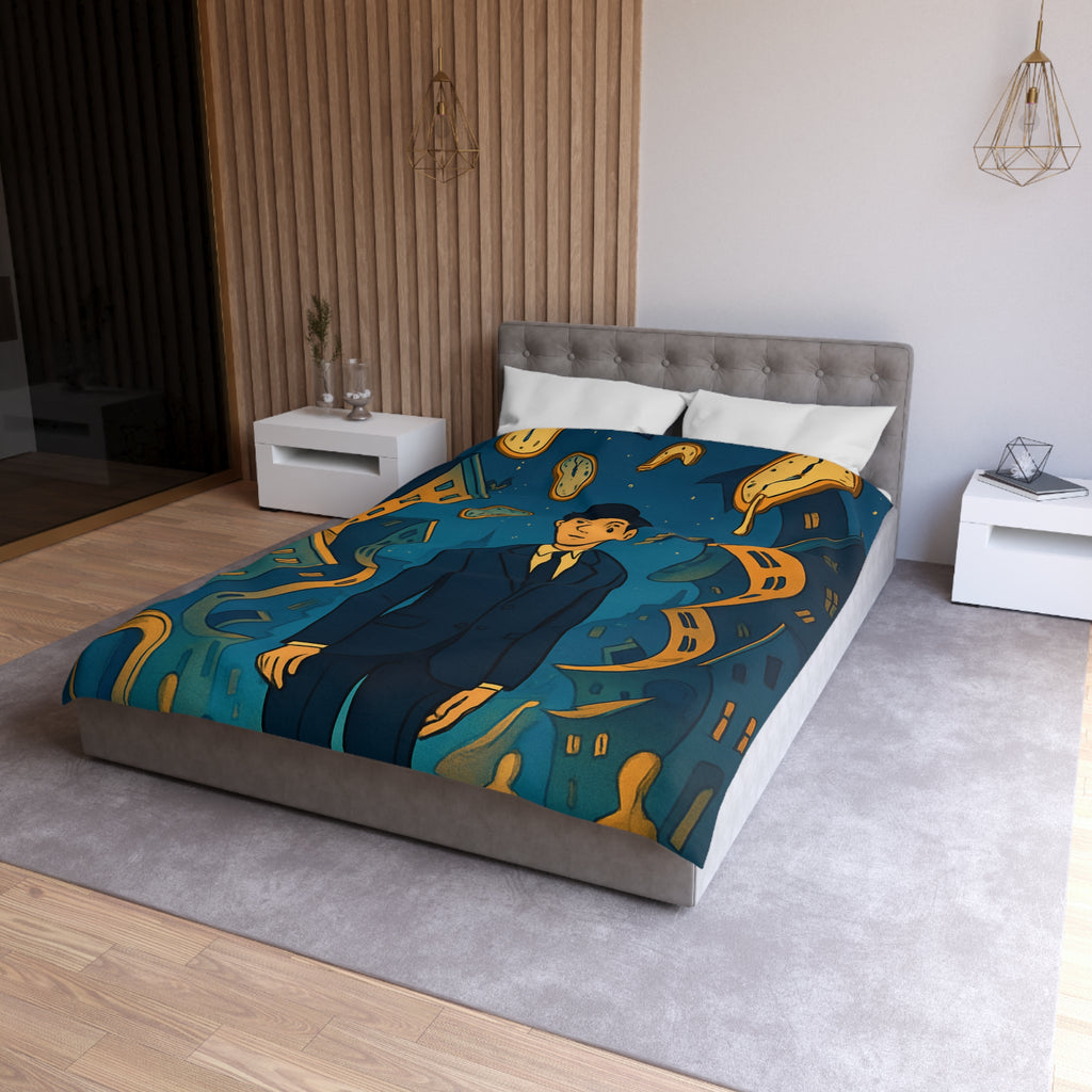 Housse de Couette Microfibre Motif Créatif Original Style Contemporain Chambre Élégante