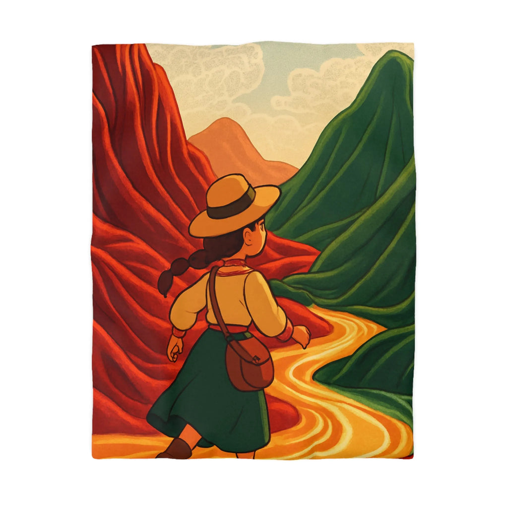 Housse de Couette Microfibre Art Graphique Contemporain Style Décoratif Chambre Tendance