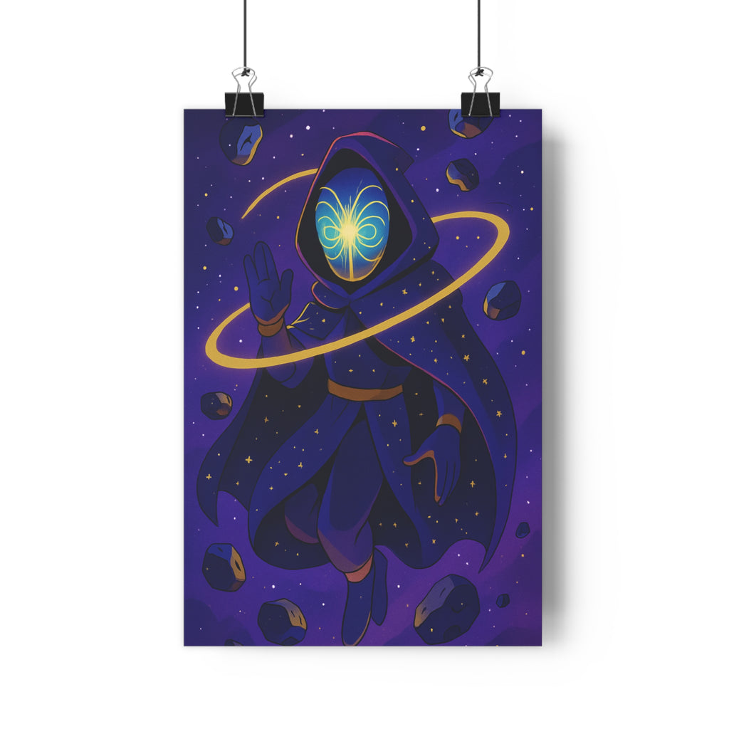 Poster décoratif mystérieux astral bleu violet salon moderne énergique unique chambre dessin animé art