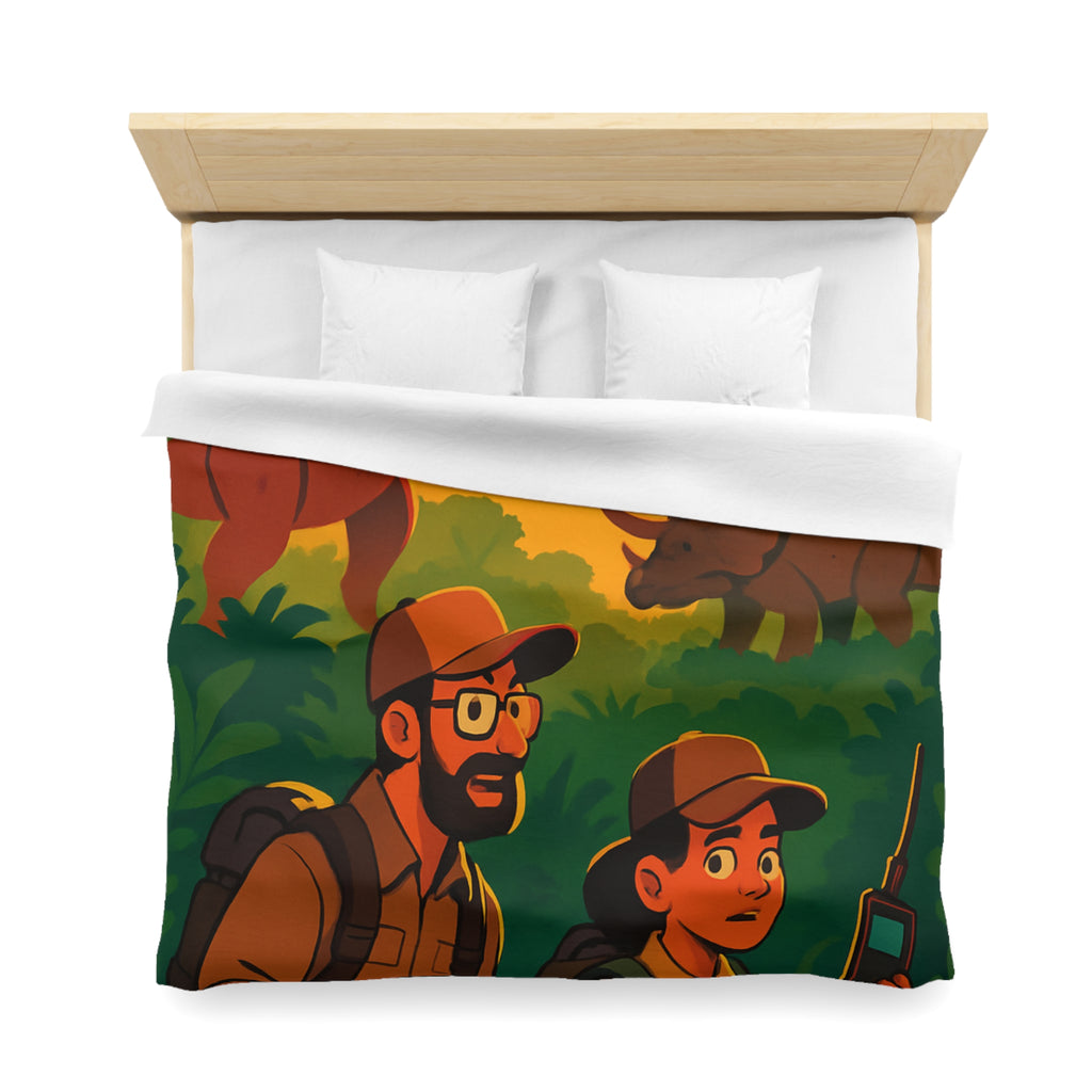 Housse de Couette Microfibre Illustration Unique Design Moderne Décoration Intérieure Raffinée