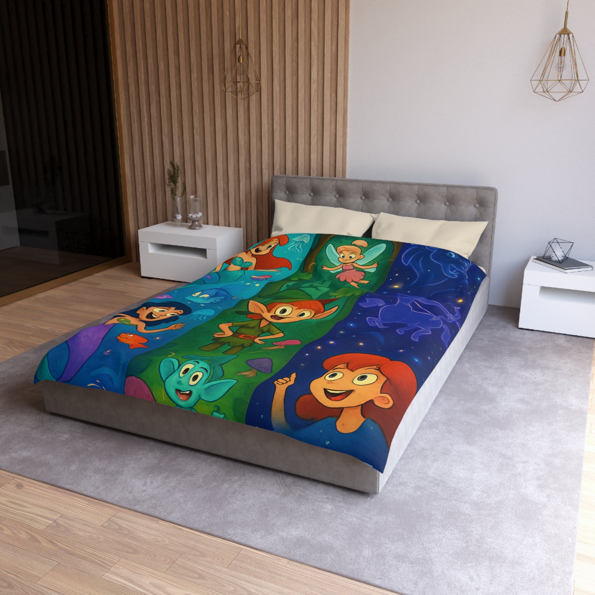 Housse de Couette Microfibre Création Artistique Moderne Design Exclusif Décoration Chambre