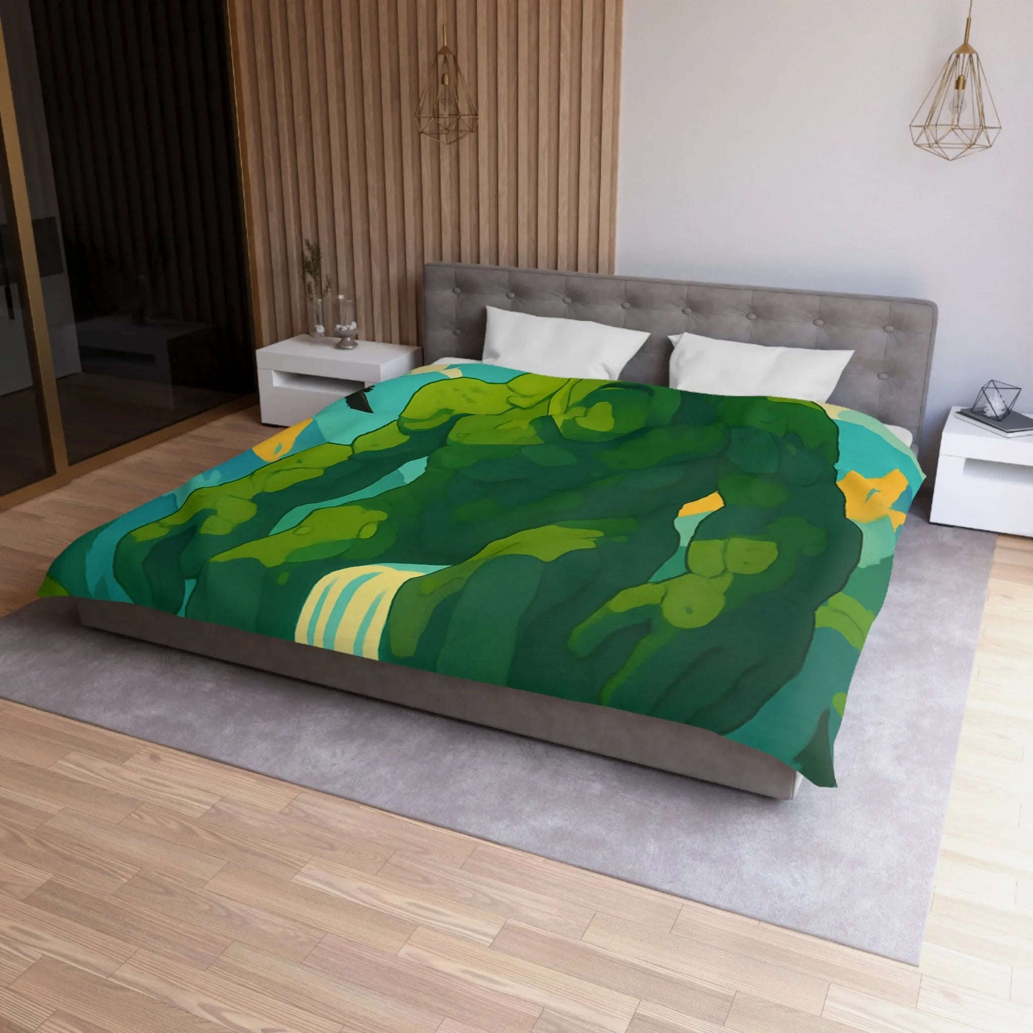 Housse de couette géant naturel envoûtant, idéale pour une chambre à thème nature