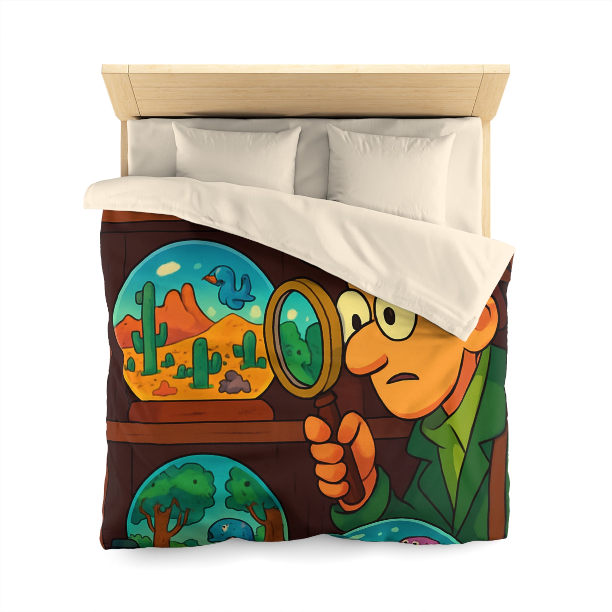 Housse de Couette Thématique Exploration Dinosaure et Océan pour Chambre Enfant Aventure Originale