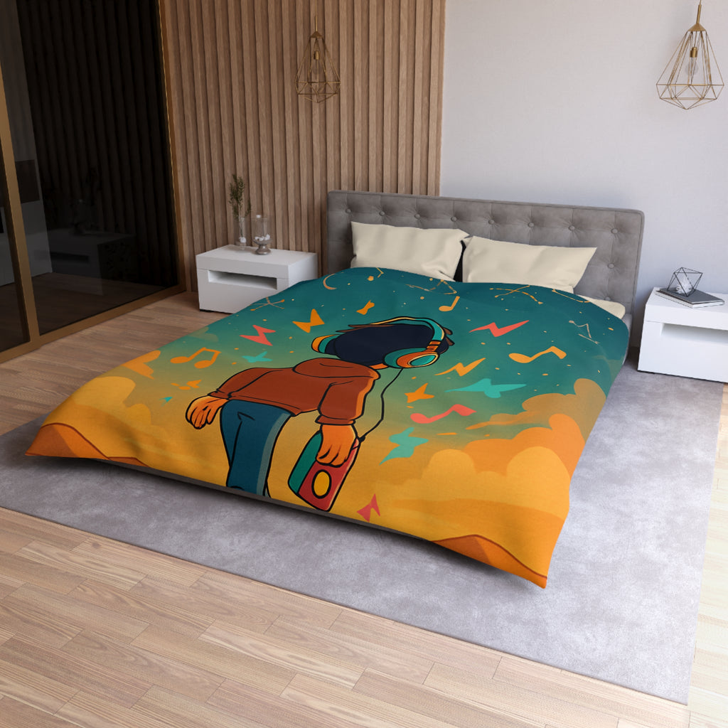 Housse de couette rêve étoilé pour jeunes musiciens et amateurs de constellations