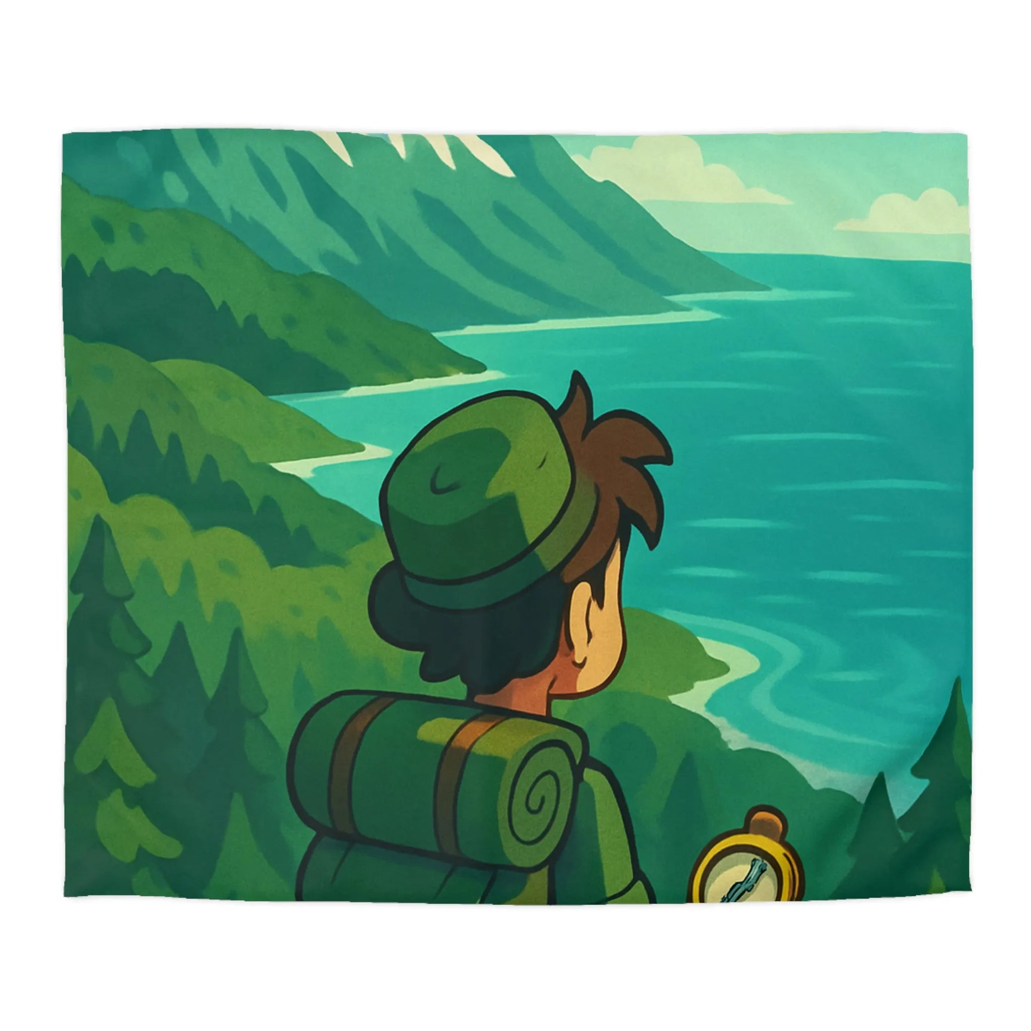 Housse de Couette Aventure Montagneuse Enfant Orientation et Nature Émerveillement Découverte