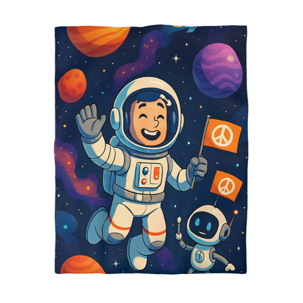 Housse de Couette Microfibre Motif Créatif Original Style Contemporain Chambre Élégante