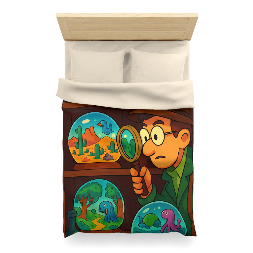 Housse de Couette Thématique Exploration Dinosaure et Océan pour Chambre Enfant Aventure Originale