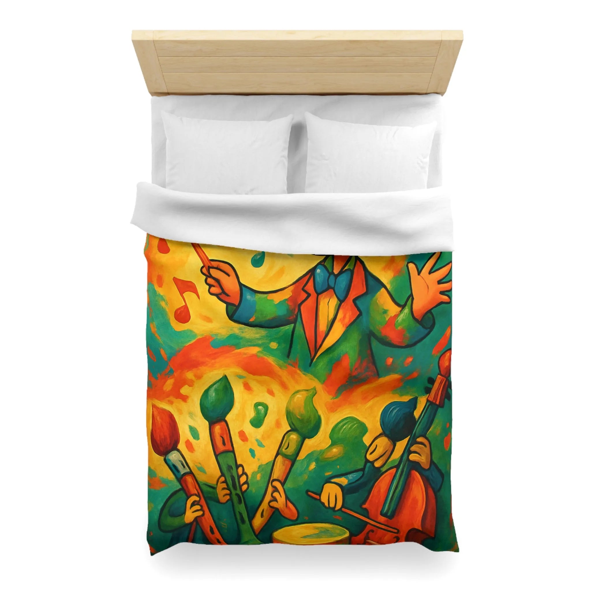 Housse de Couette Microfibre Art Graphique Contemporain Style Décoratif Chambre Tendance