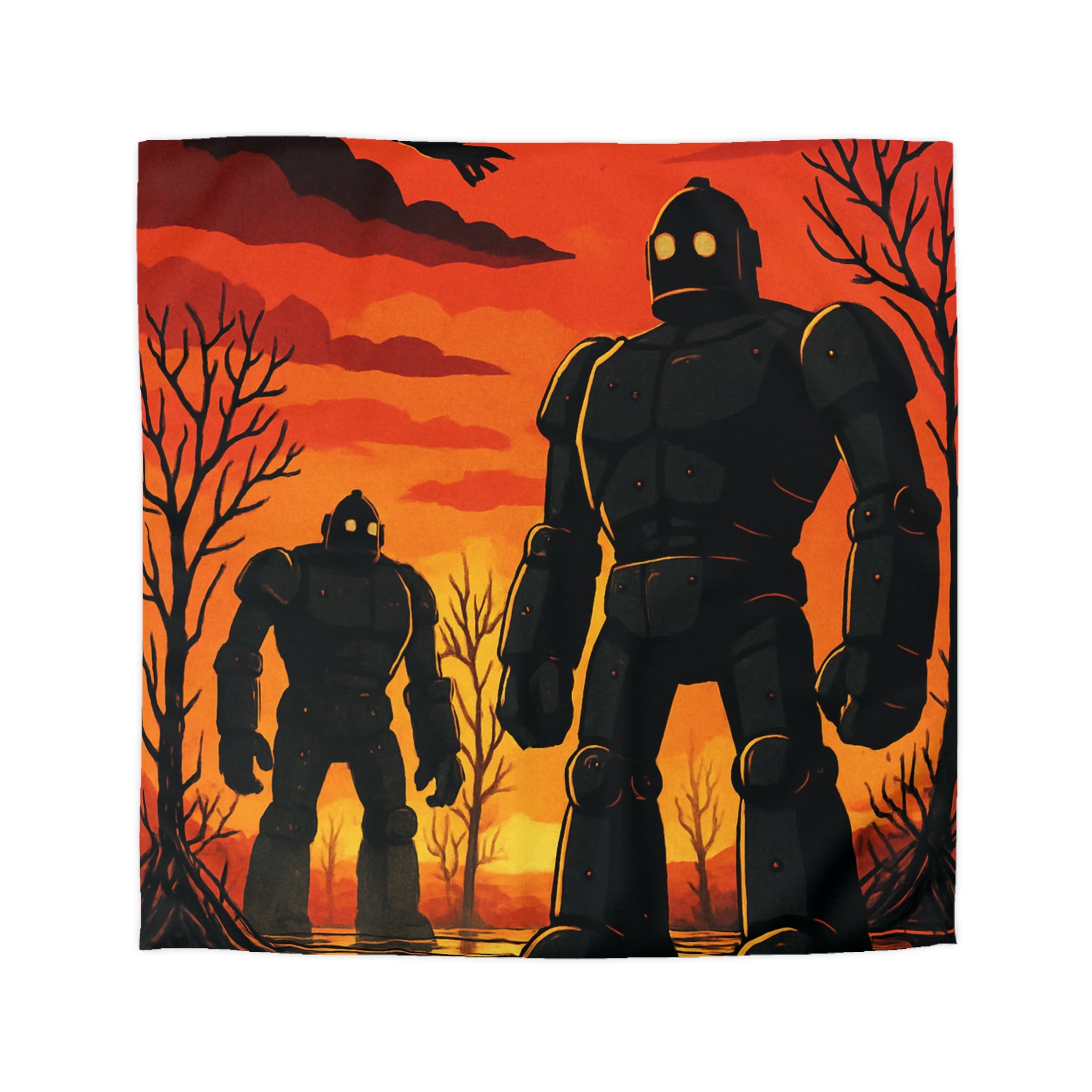 Housse de Couette Microfibre Motif Créatif Original Style Contemporain Chambre Élégante