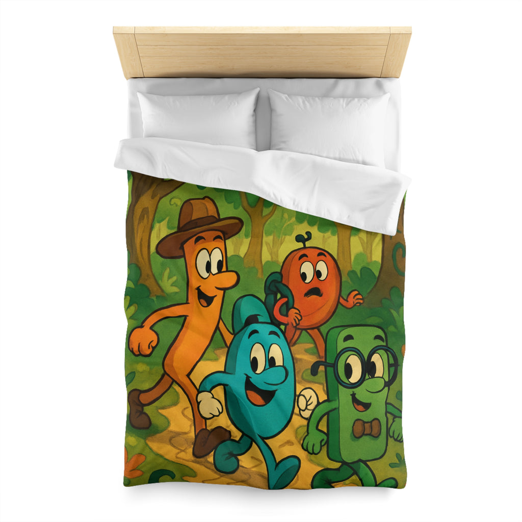 Housse de Couette Microfibre Motif Créatif Original Style Contemporain Chambre Élégante