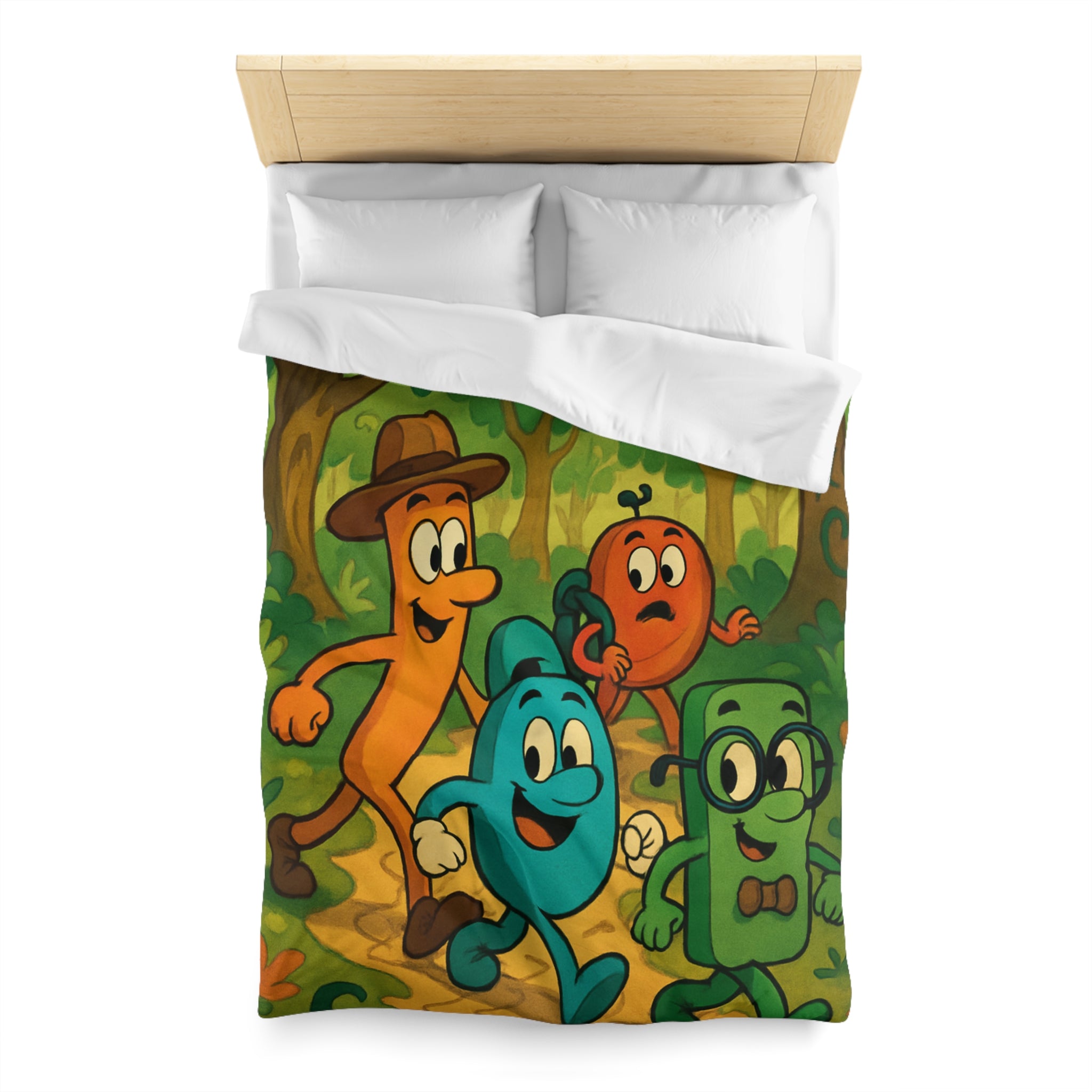 Housse de Couette Microfibre Motif Créatif Original Style Contemporain Chambre Élégante