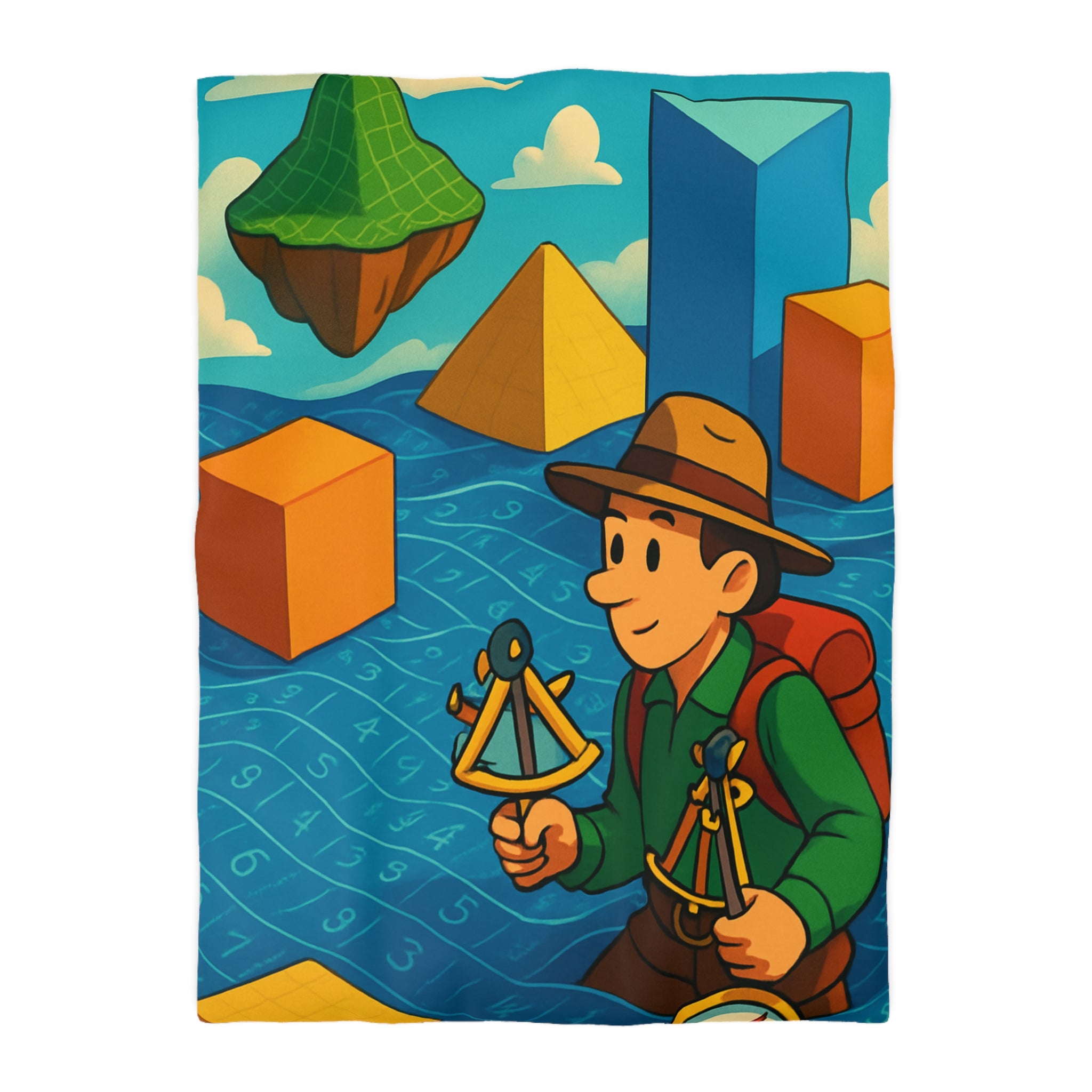 Housse de Couette Microfibre Motif Créatif Original Style Contemporain Chambre Élégante