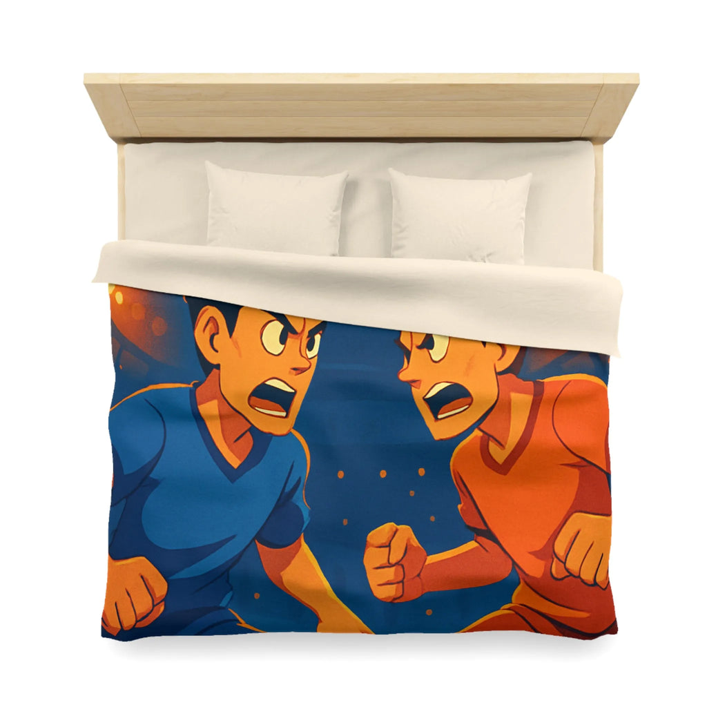 Housse de Couette Microfibre Art Graphique Contemporain Style Décoratif Chambre Tendance