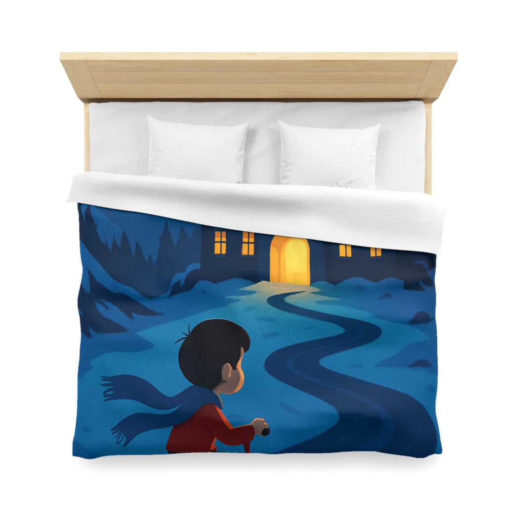 Housse de Couette Microfibre Motif Créatif Original Style Contemporain Chambre Élégante