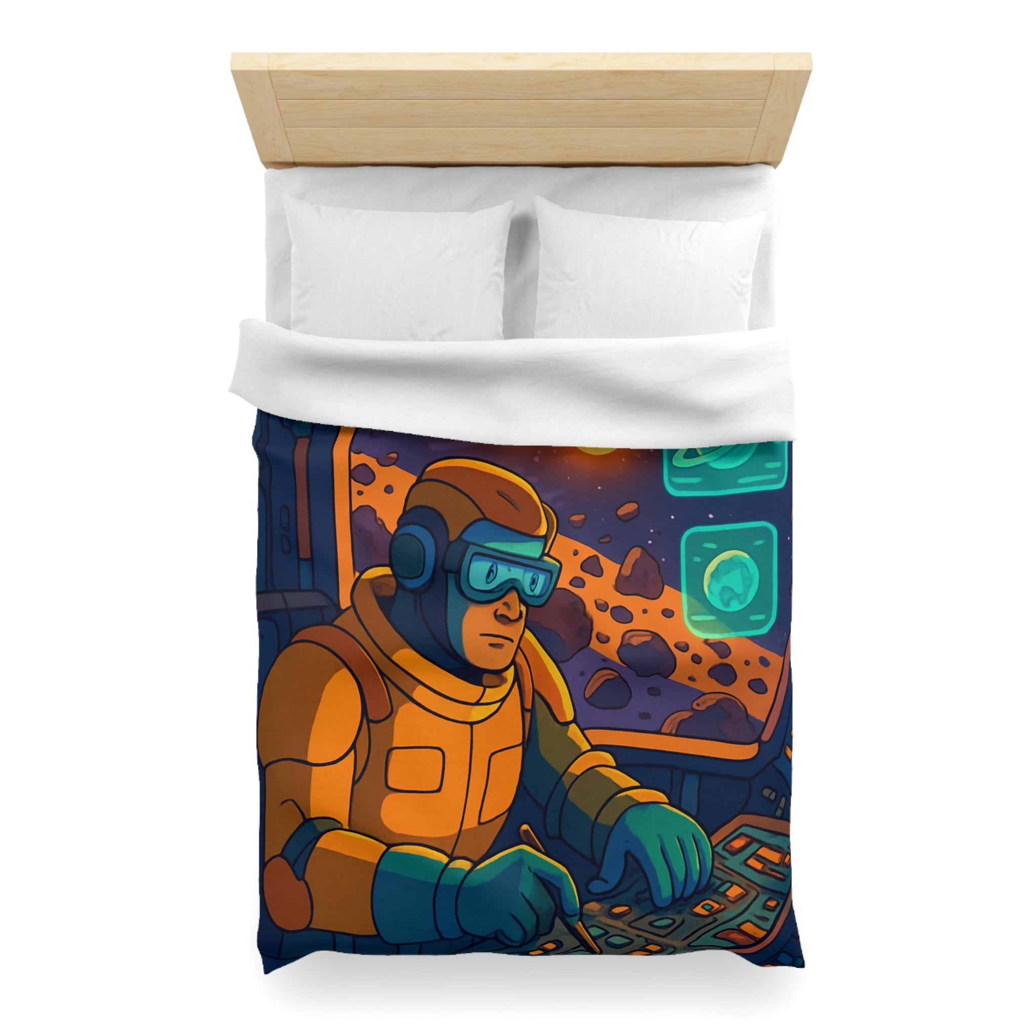 Housse de Couette Microfibre Illustration Unique Design Moderne Décoration Intérieure Raffinée