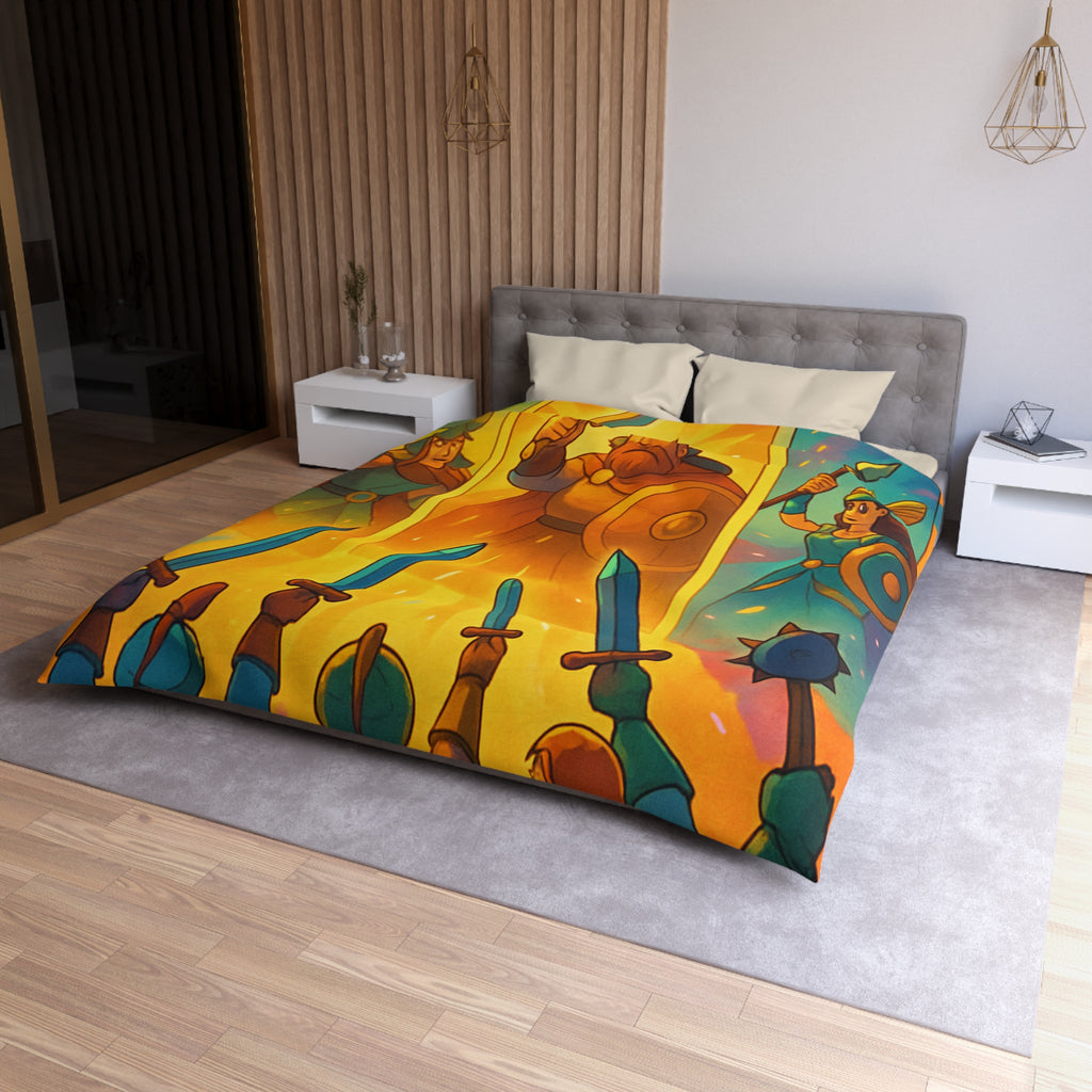 Housse de Couette Microfibre Motif Créatif Original Style Contemporain Chambre Élégante