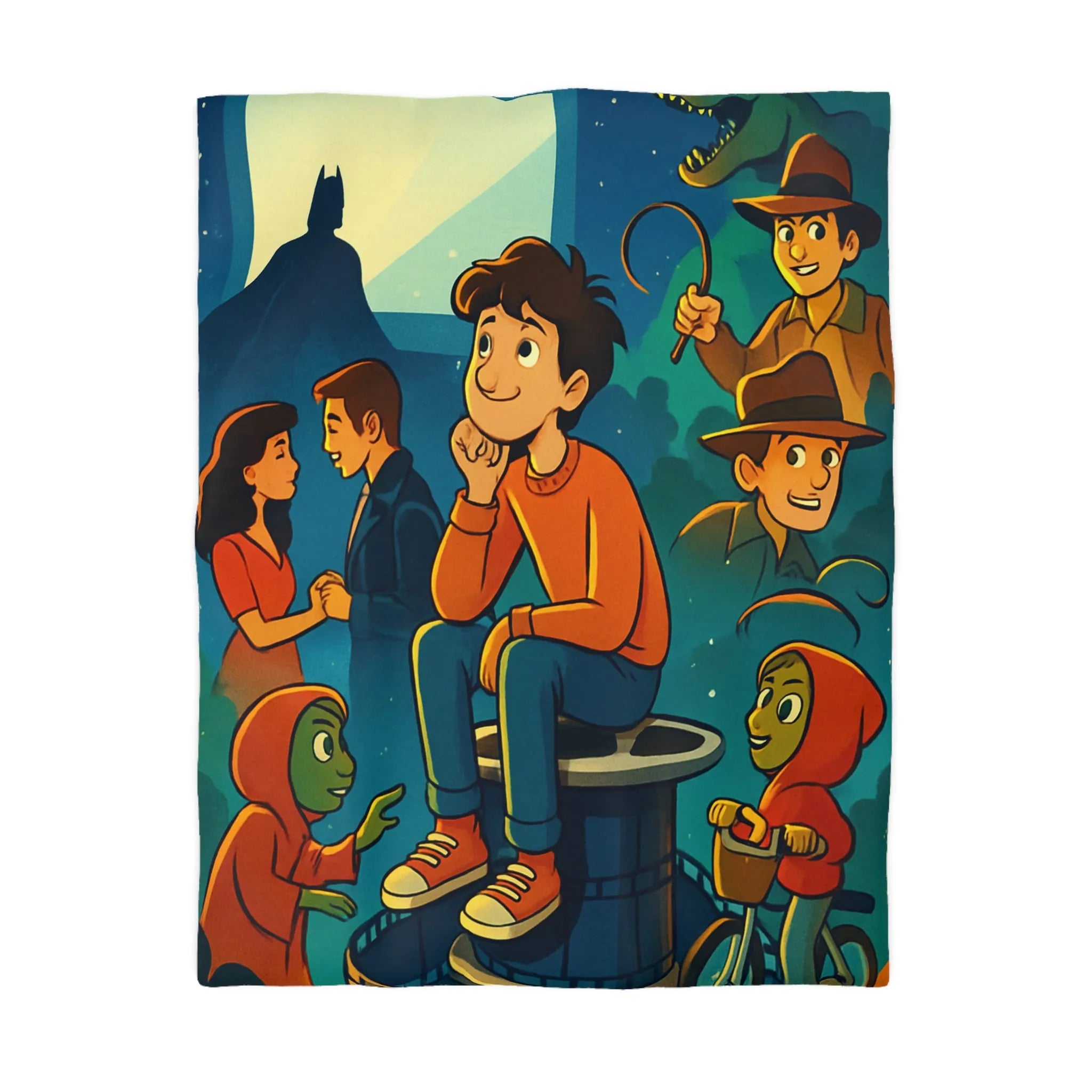 Housse de Couette Microfibre Art Graphique Contemporain Style Décoratif Chambre Tendance