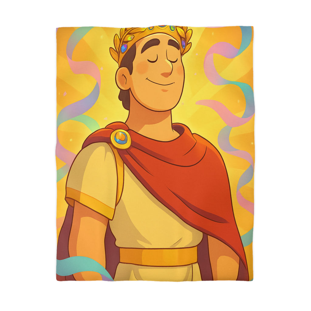 Rêves d'Empereur Romain: Housse de Couette Artistique Inspirée de l'Antiquité Dorée