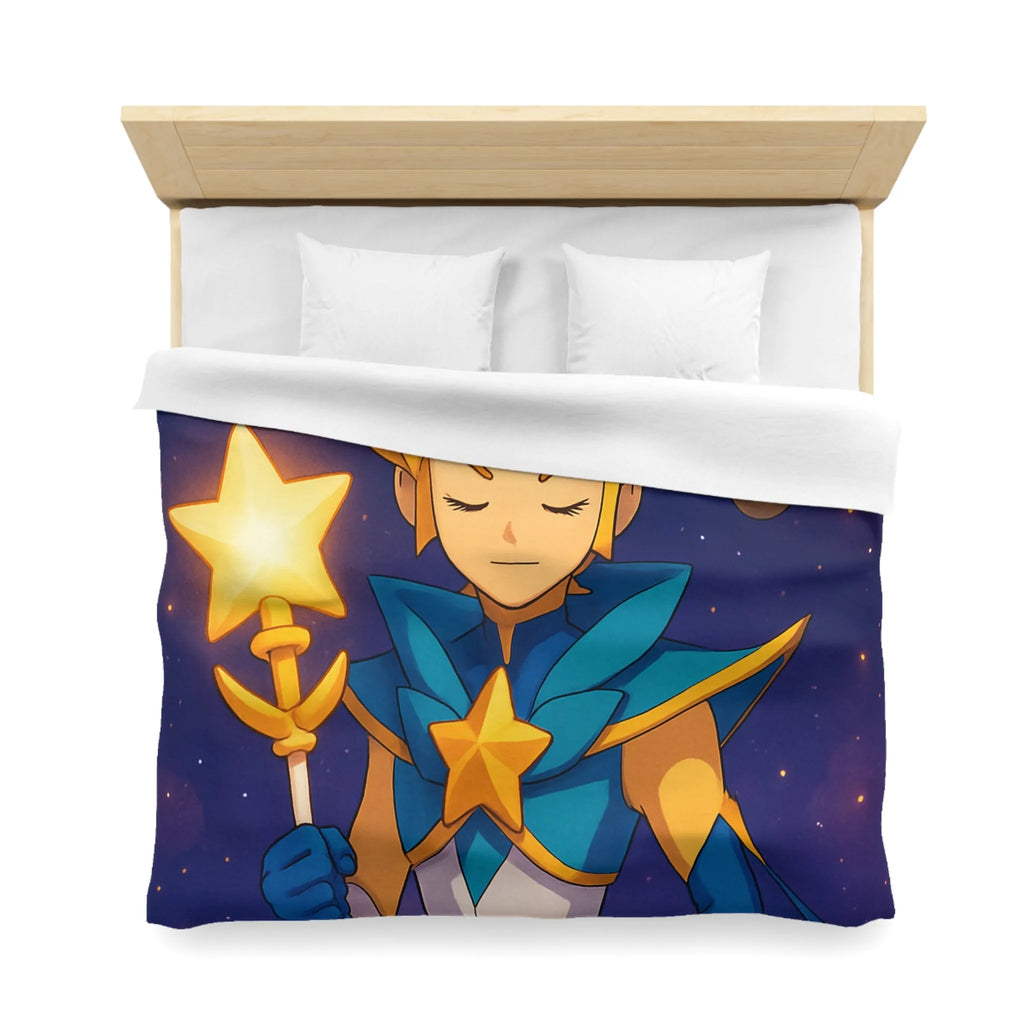Housse de Couette Fantastique Enfant Personnage Étoilé Avec Planètes Environnantes