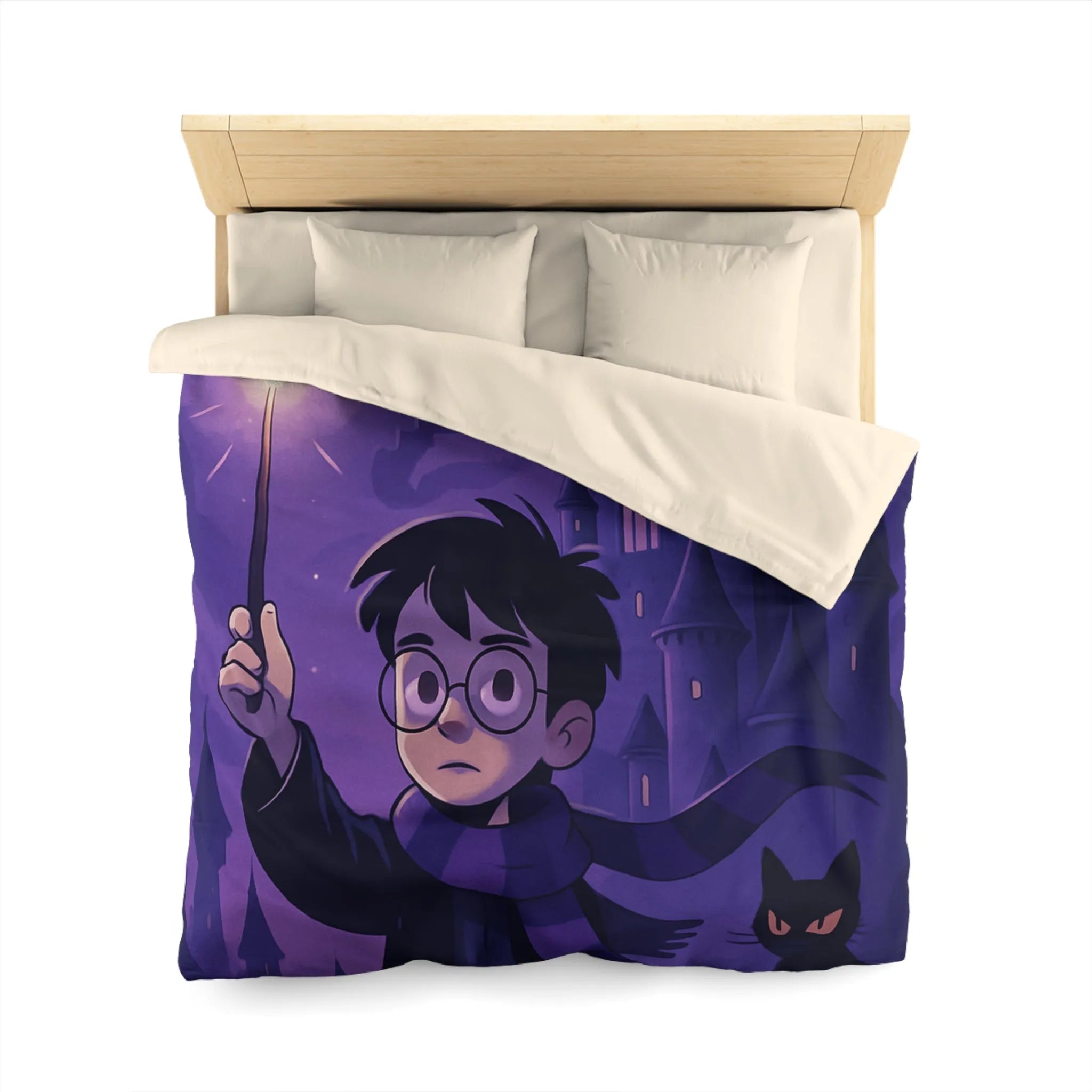 Housse de Couette Microfibre Art Graphique Contemporain Style Décoratif Chambre Tendance