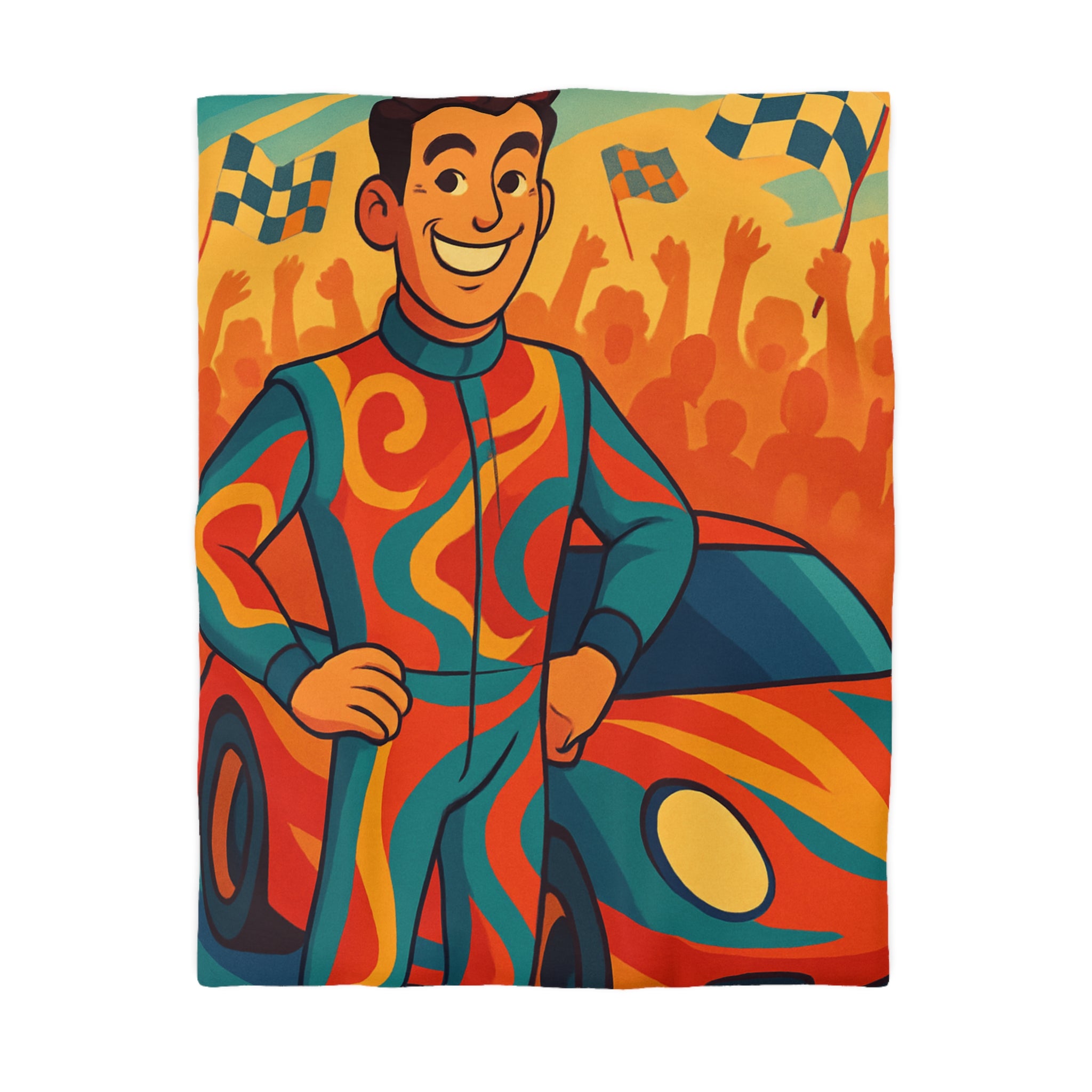 Housse de Couette Microfibre Illustration Unique Design Moderne Décoration Intérieure Raffinée