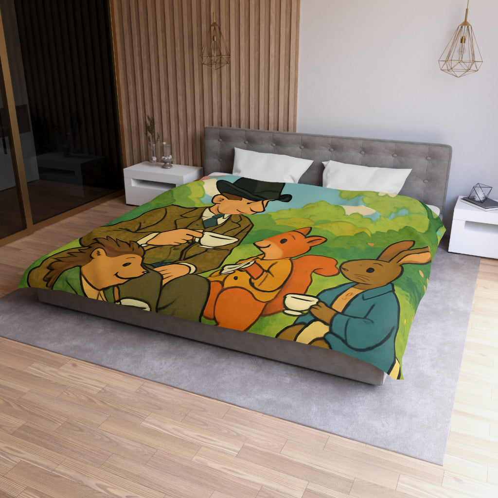 Housse de Couette Microfibre Design Artistique Moderne Décoration Chambre Confort Premium