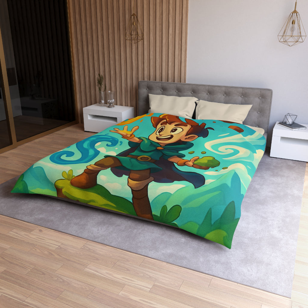 Housse de Couette Microfibre Motif Créatif Original Style Contemporain Chambre Élégante